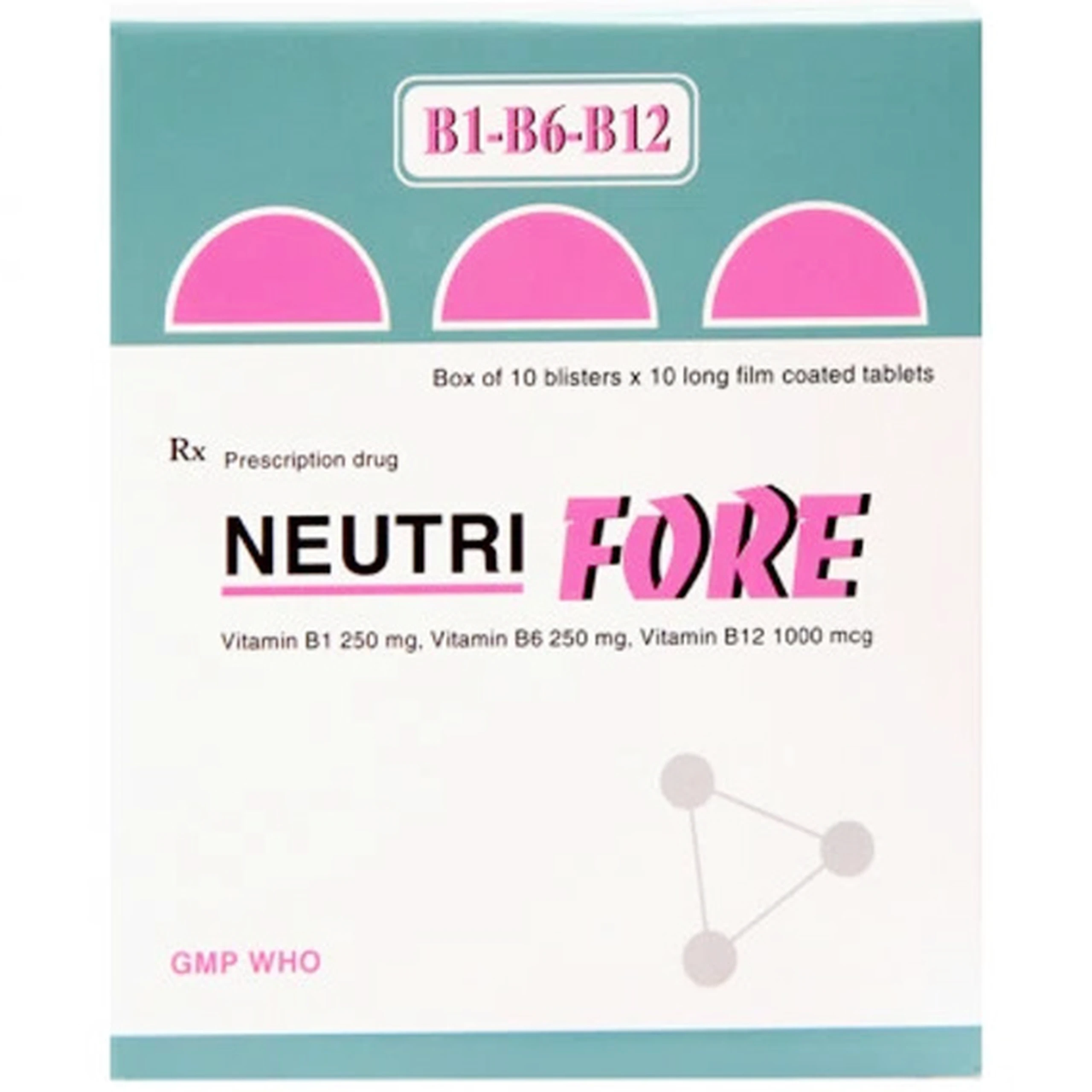 Thuốc Neutri Fore Bidiphar bổ sung một số loại vitamin nhóm B (10 vỉ x 10 viên) 1