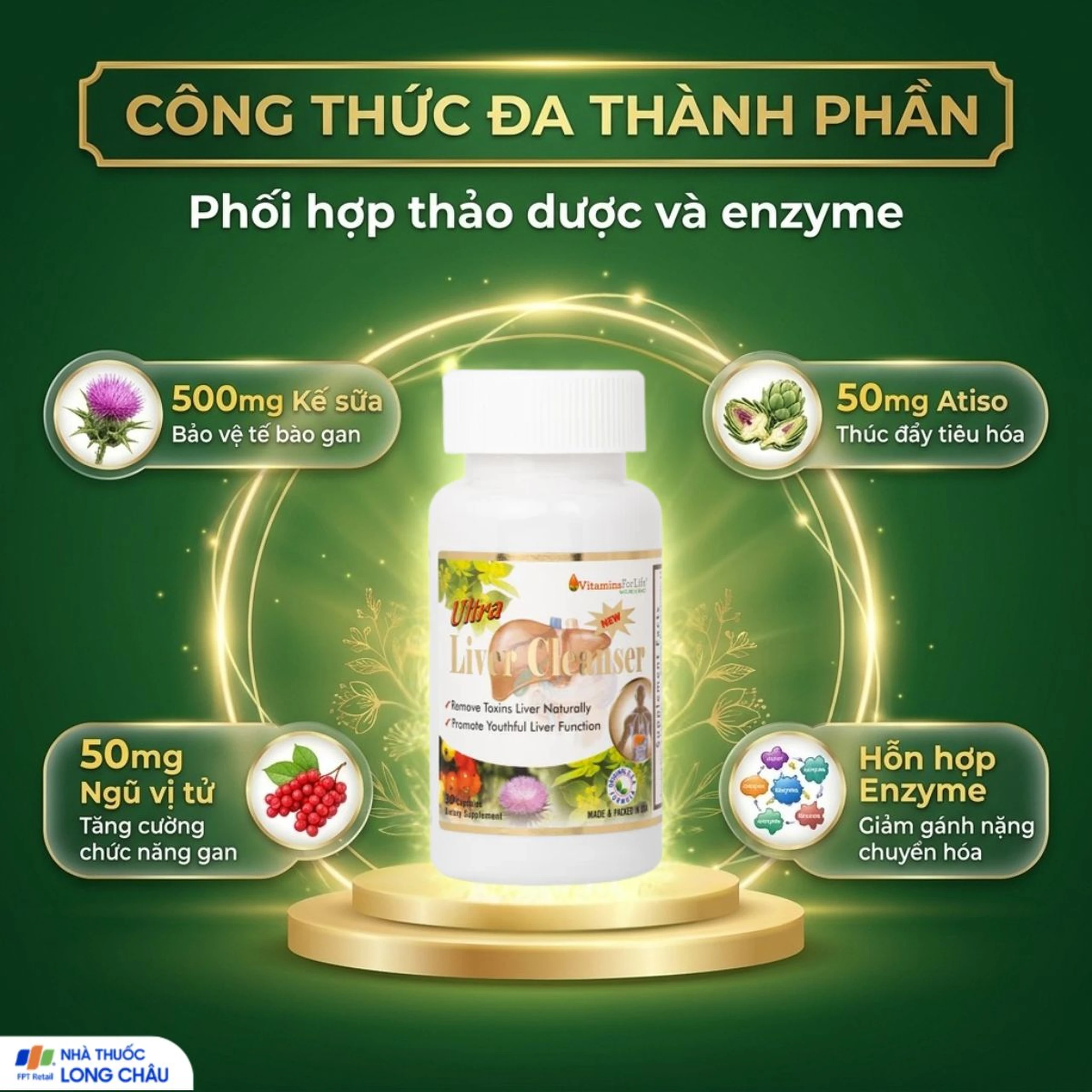 Viên uống hỗ trợ giải độc gan, giúp bảo vệ gan Ultra Liver Cleanser Vitamins For Life (30 viên) 3