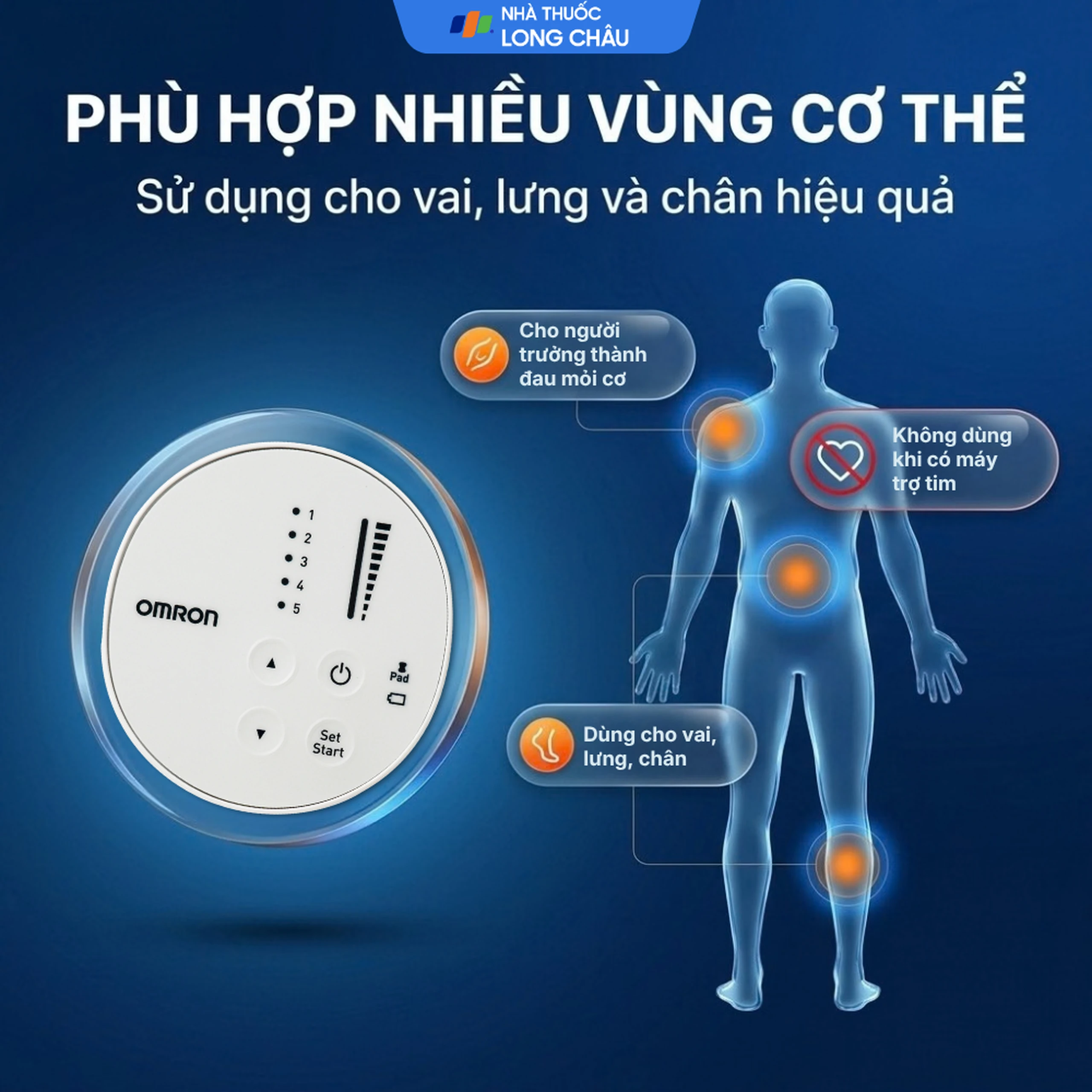 Máy massage (mát xa) xung điện trị liệu Omron HV-F013 giúp giảm đau cơ và khớp 4