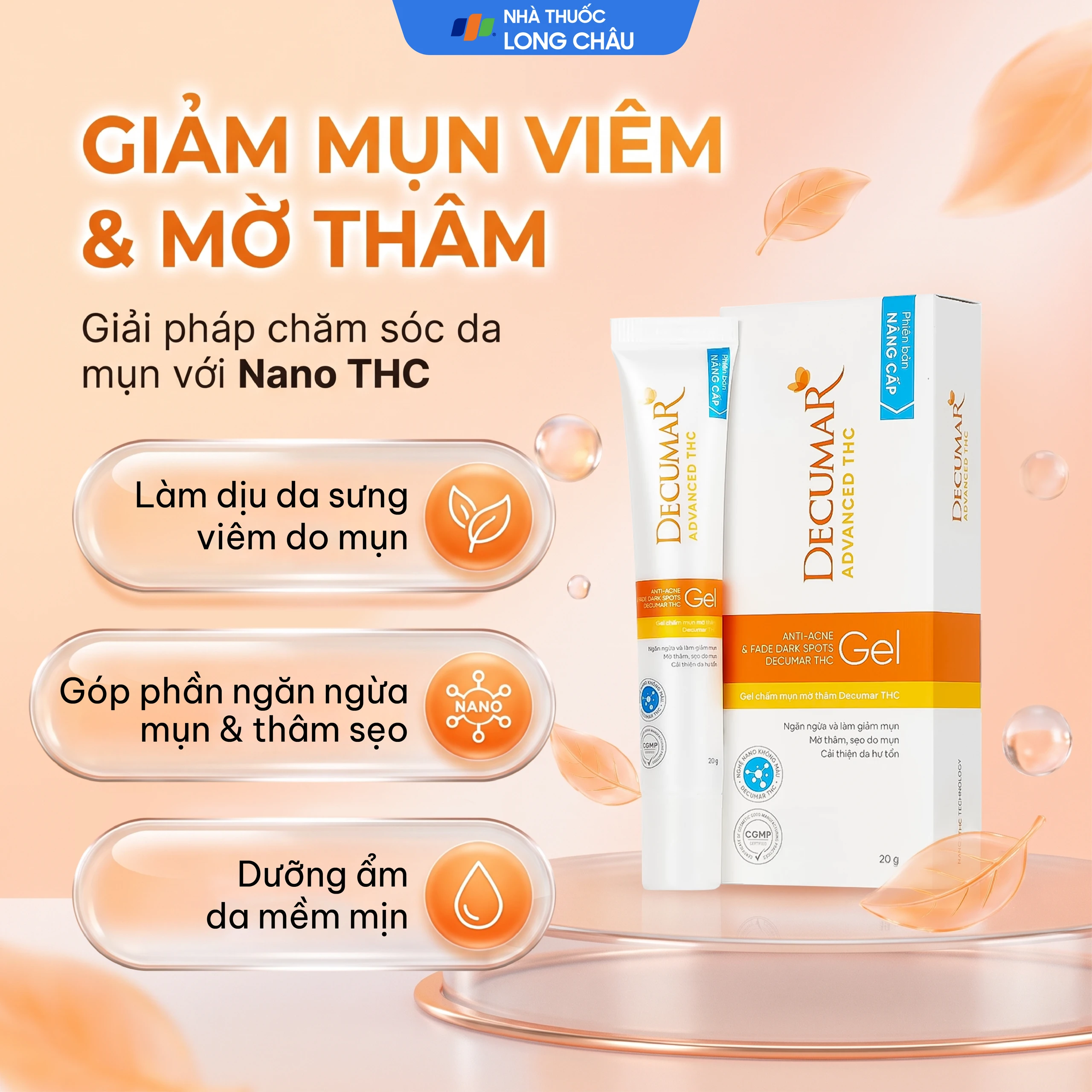 Gel bôi Decumar Advanced THC giảm mụn, ngừa thâm (20g) 2