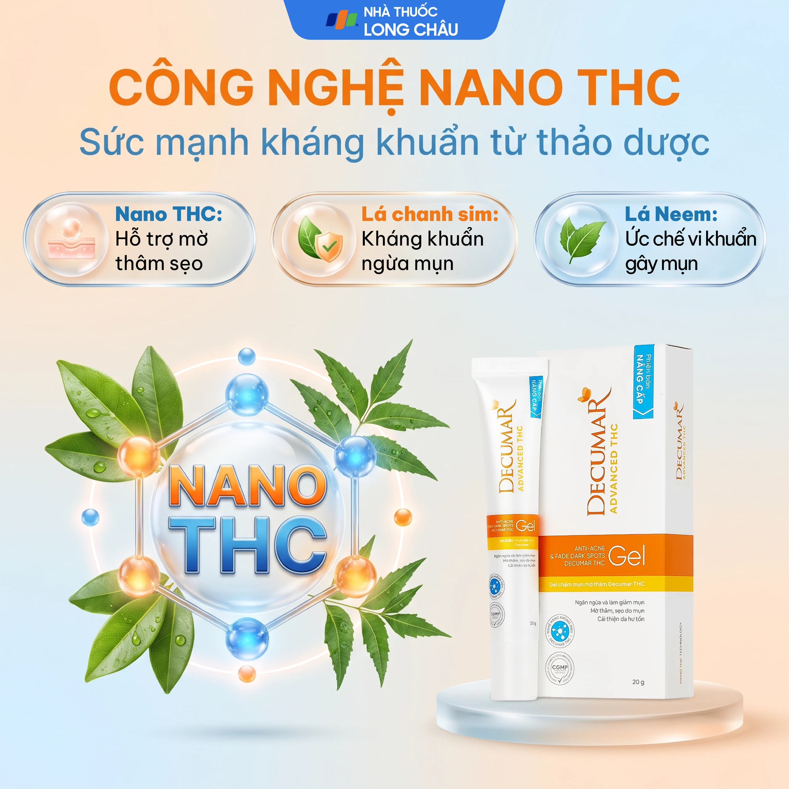 Gel bôi Decumar Advanced THC giảm mụn, ngừa thâm (20g) 3