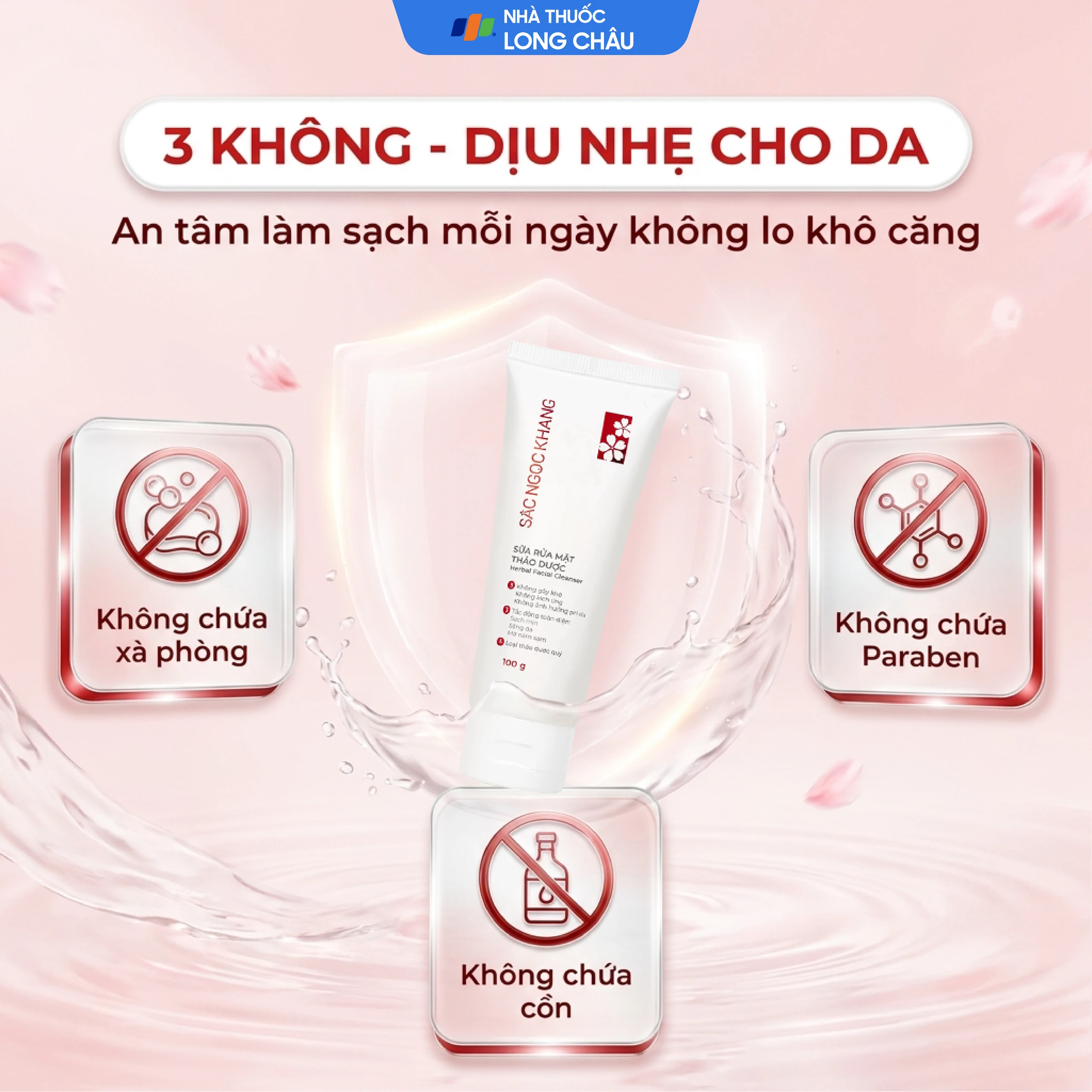 Sữa rửa mặt thảo dược sáng da, mờ sạm Sắc Ngọc Khang 100g 6