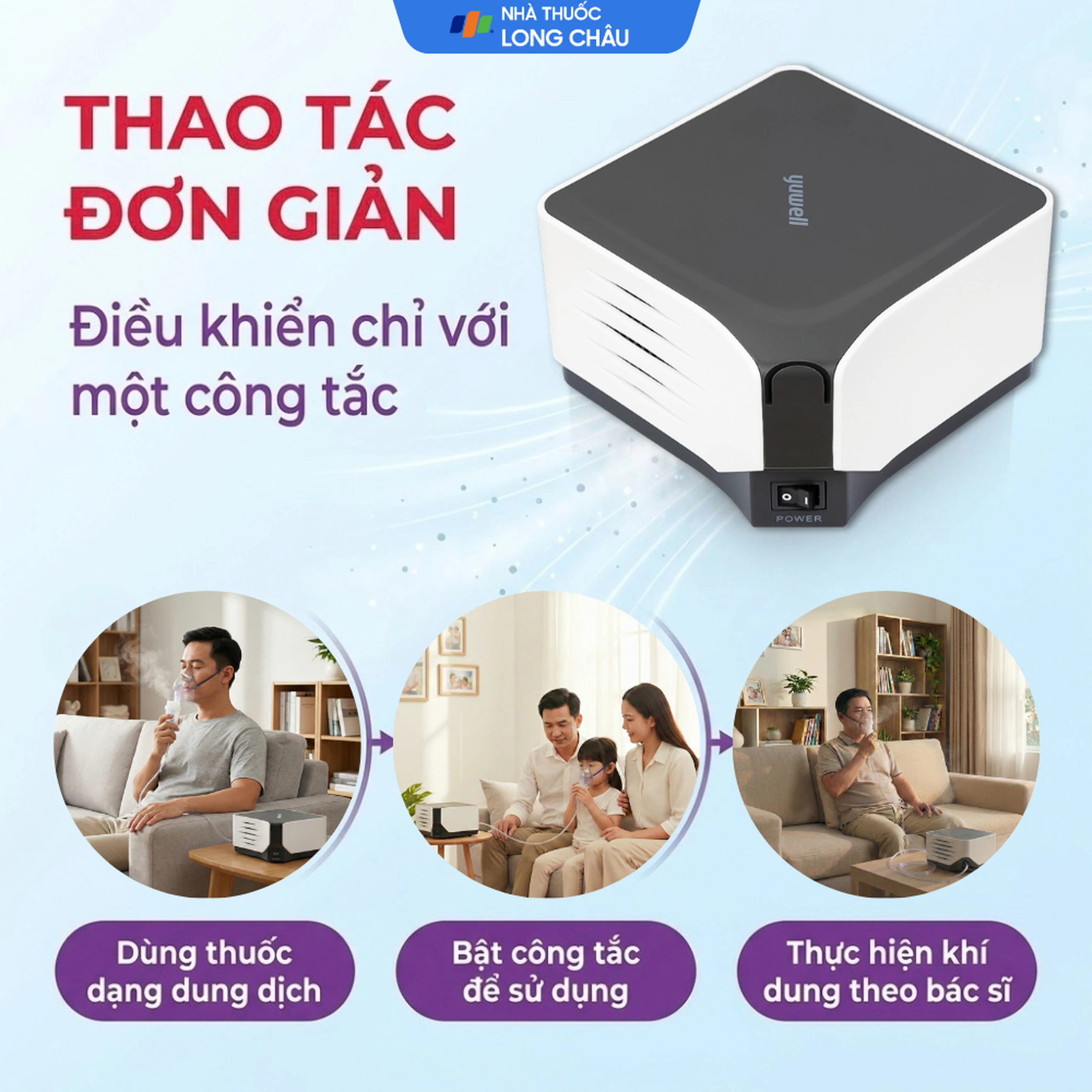 Máy xông khí dung nén khí Yuwell 403M hỗ trợ điều trị bệnh lý về đường hô hấp 5