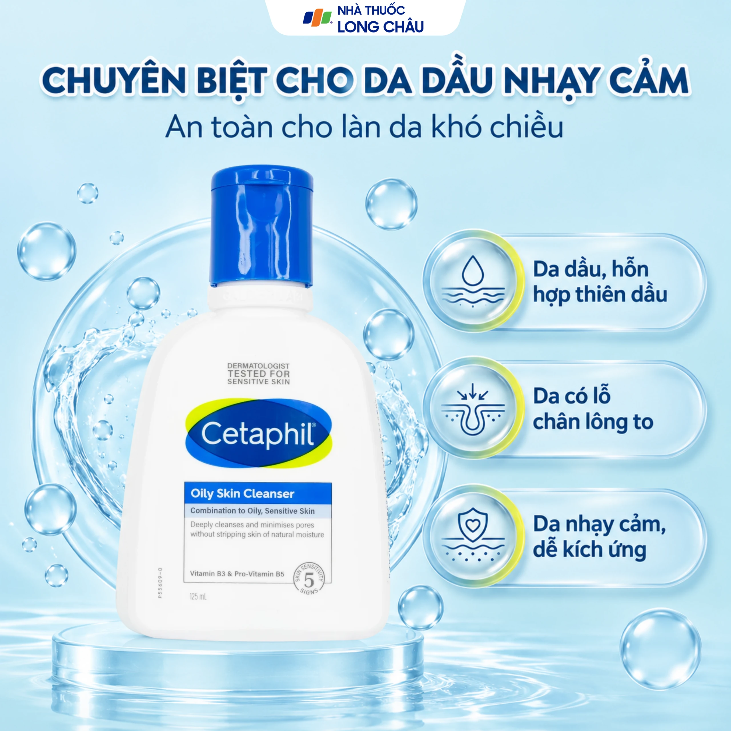 Sữa rửa mặt Cetaphil Oily Skin Cleanser cho da dầu nhạy cảm (125ml) 4