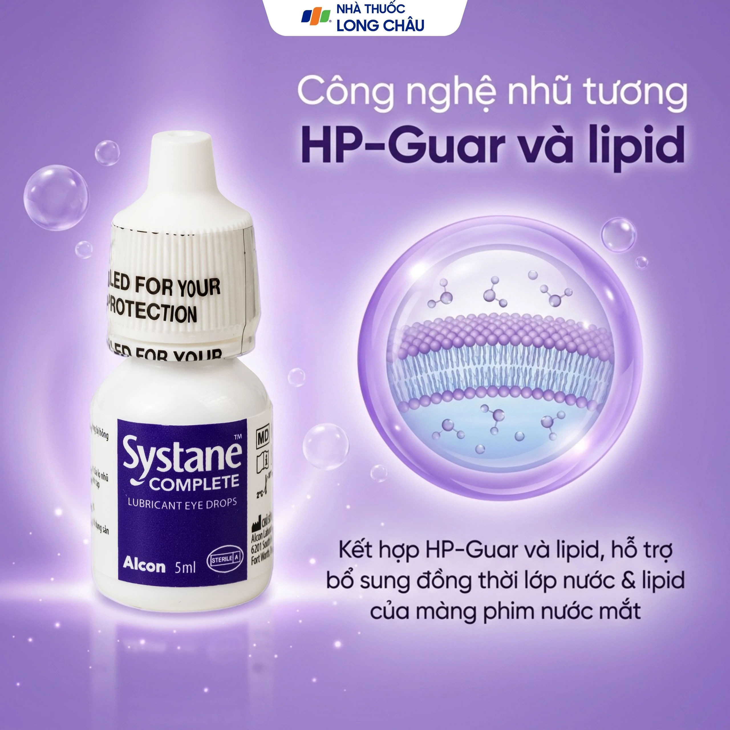 Nhỏ Mắt Systane Complete Alcon 5ml Giảm Kích Ứng, Khô Mắt, Bảo Vệ Và Phục Hồi Nhãn Cầu 3