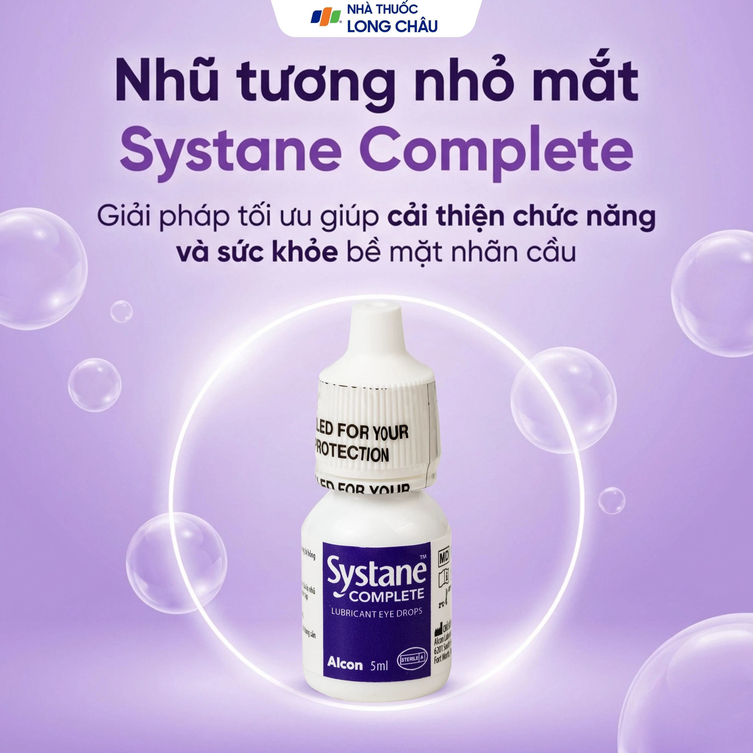 Nhỏ Mắt Systane Complete Alcon 5ml Giảm Kích Ứng, Khô Mắt, Bảo Vệ Và Phục Hồi Nhãn Cầu 2
