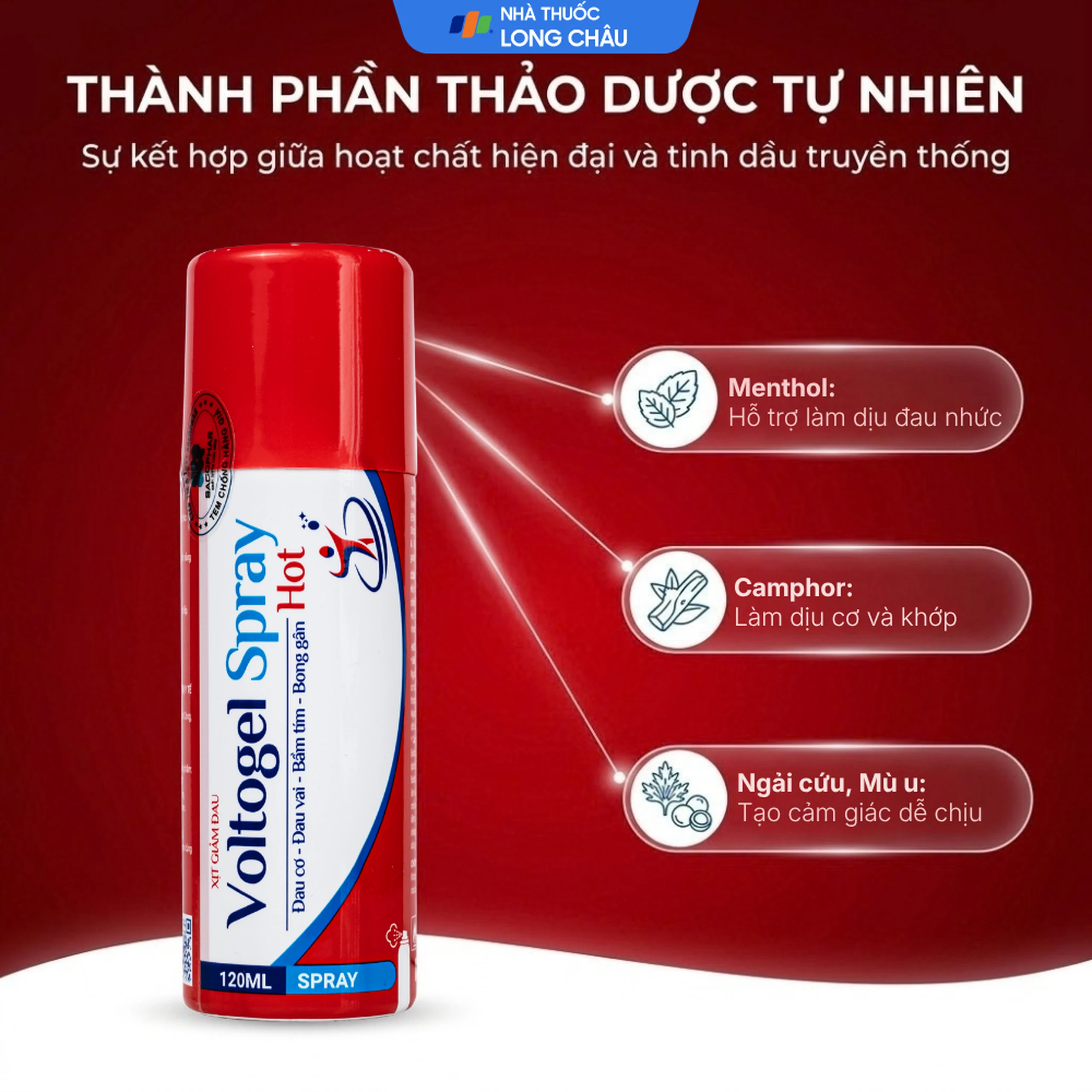 Chai xịt nóng Voltogel Hot Spray 120ml giúp giảm đau cơ, đau vai, bầm tím, bong gân 3