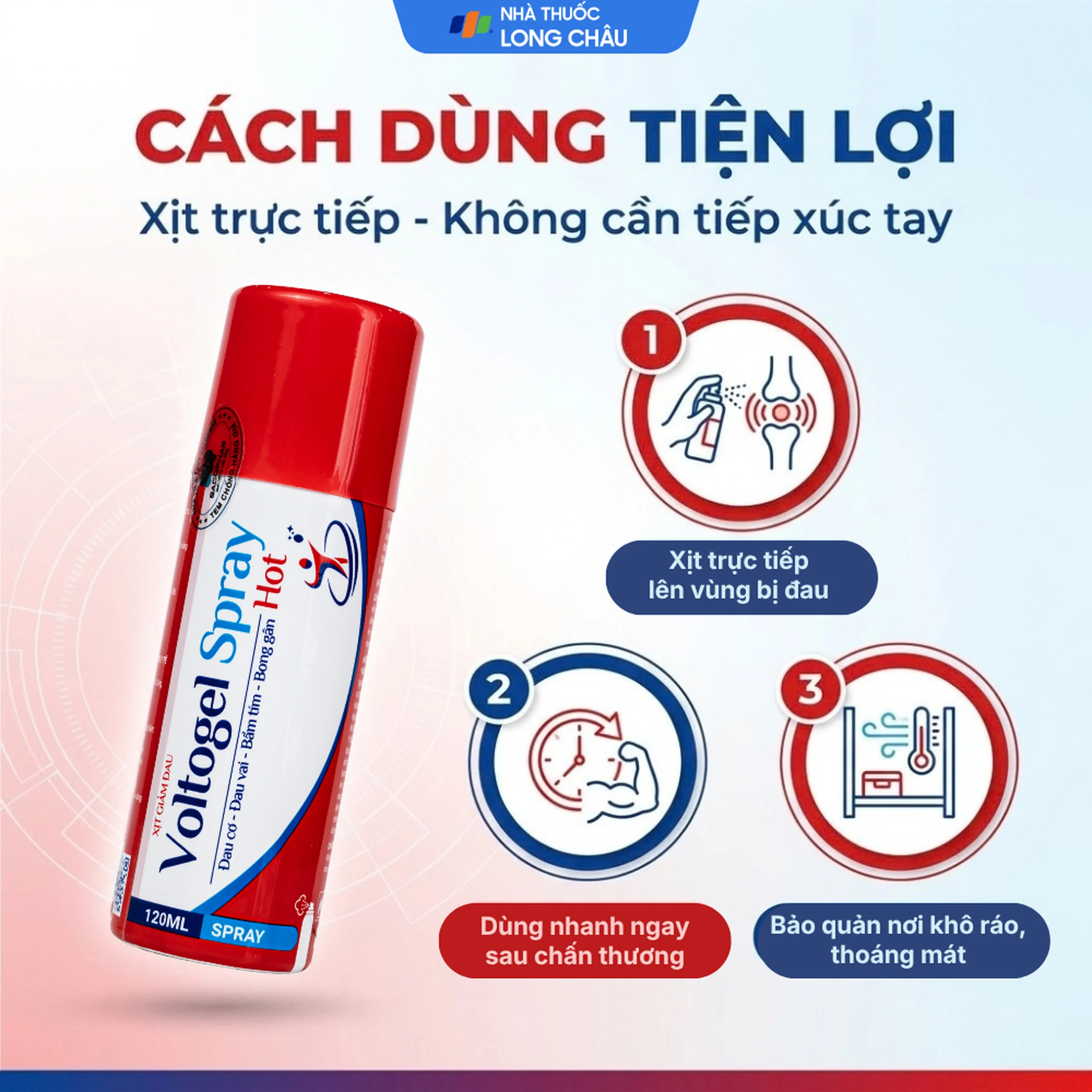 Chai xịt nóng Voltogel Hot Spray 120ml giúp giảm đau cơ, đau vai, bầm tím, bong gân 5