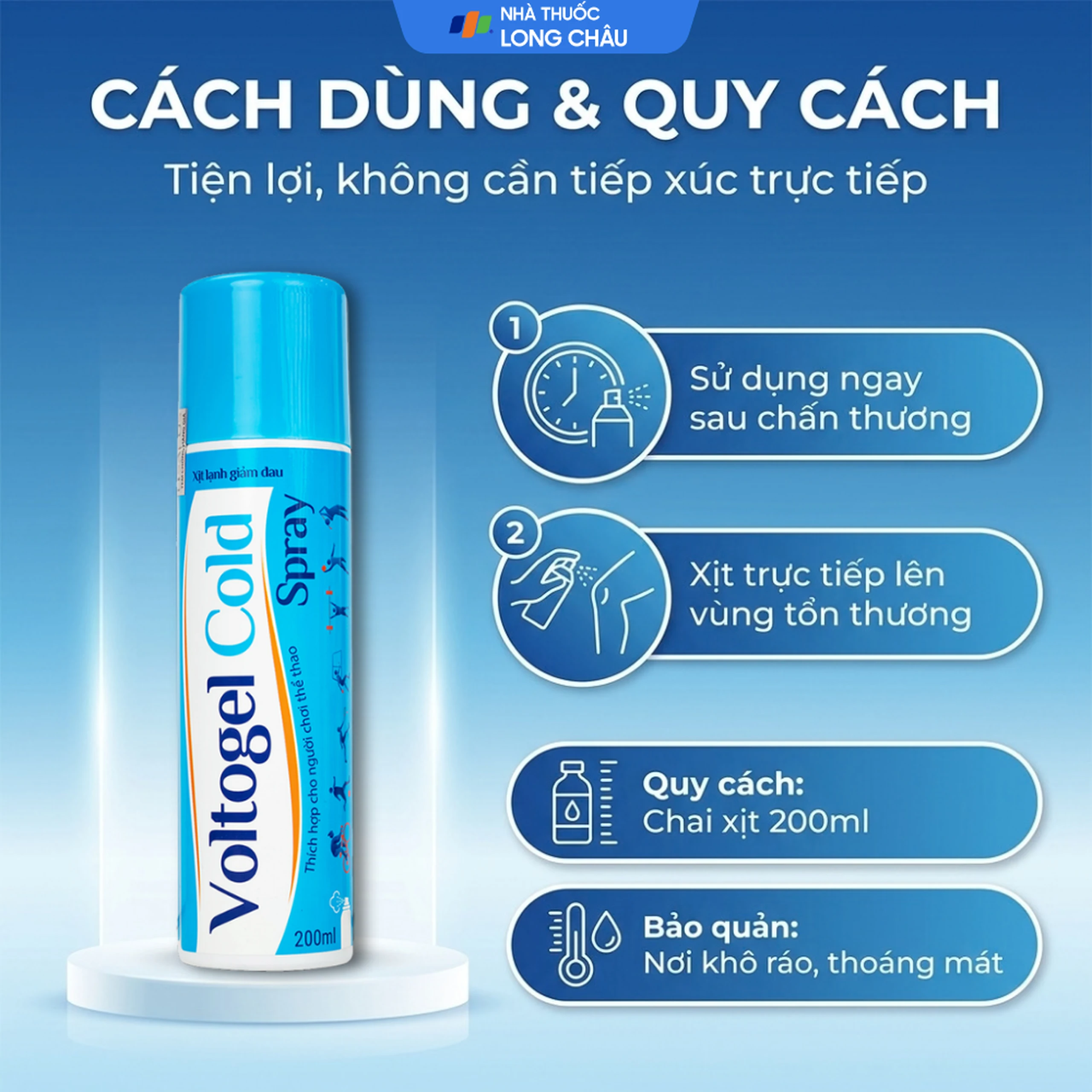 Chai xịt lạnh Voltogel Cold Spray 200ml giúp giảm đau, chống viêm, thúc đẩy tuần hoàn máu 5