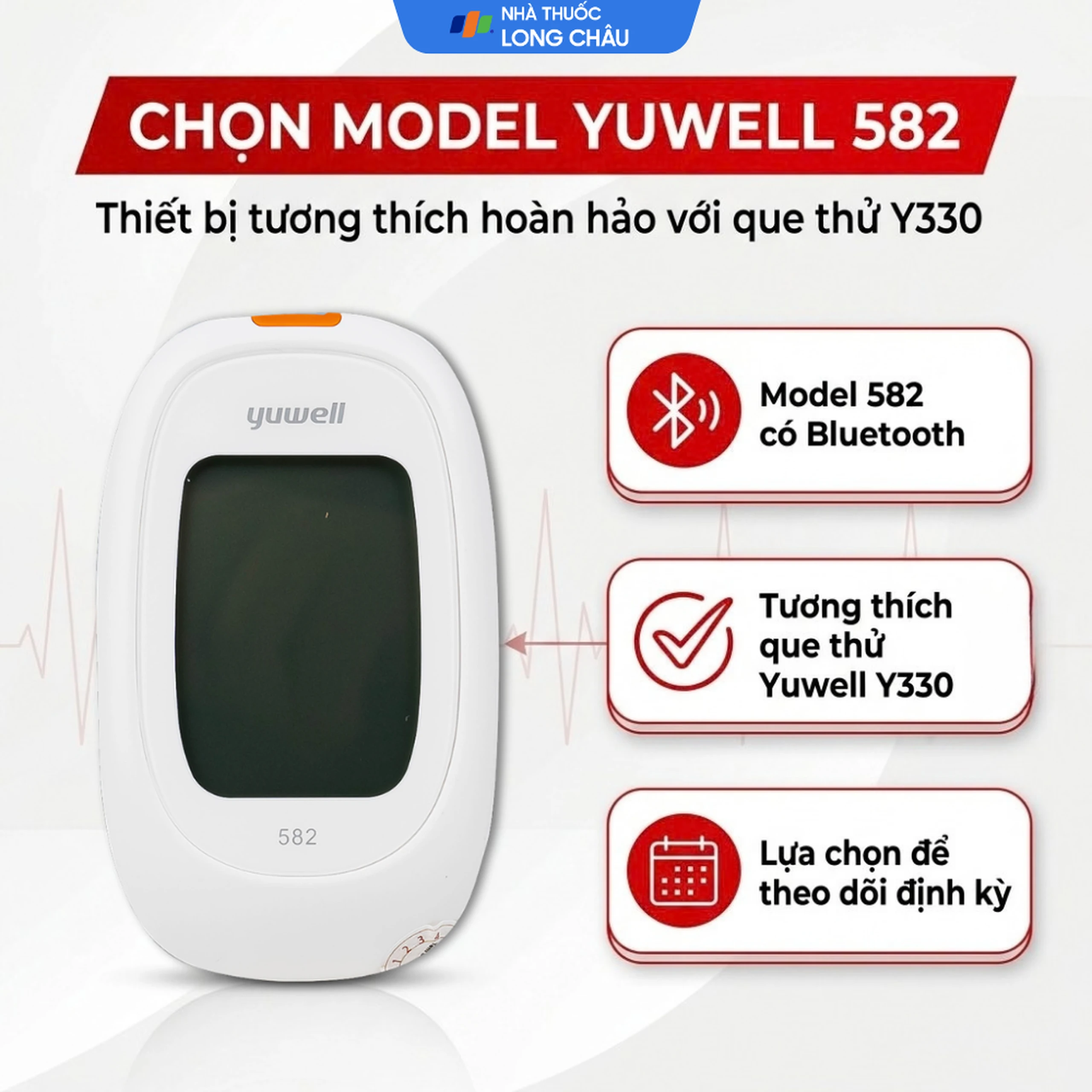 Máy đo đường huyết Yuwell 582 hỗ trợ theo dõi, kiểm soát lượng đường trong máu 4