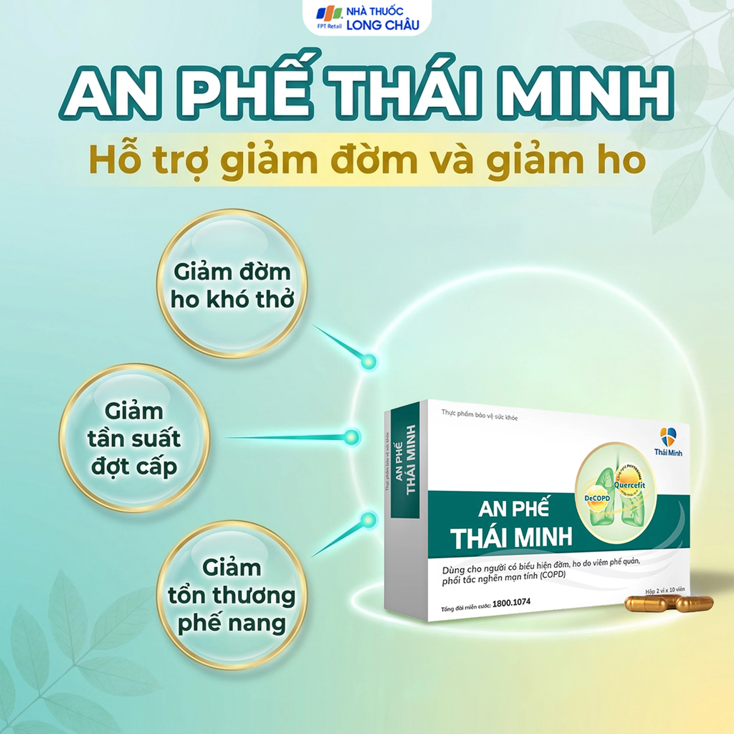 Viên uống An Phế Thái Minh hỗ trợ giảm đờm, giảm ho (2 vỉ x 10 viên) 2