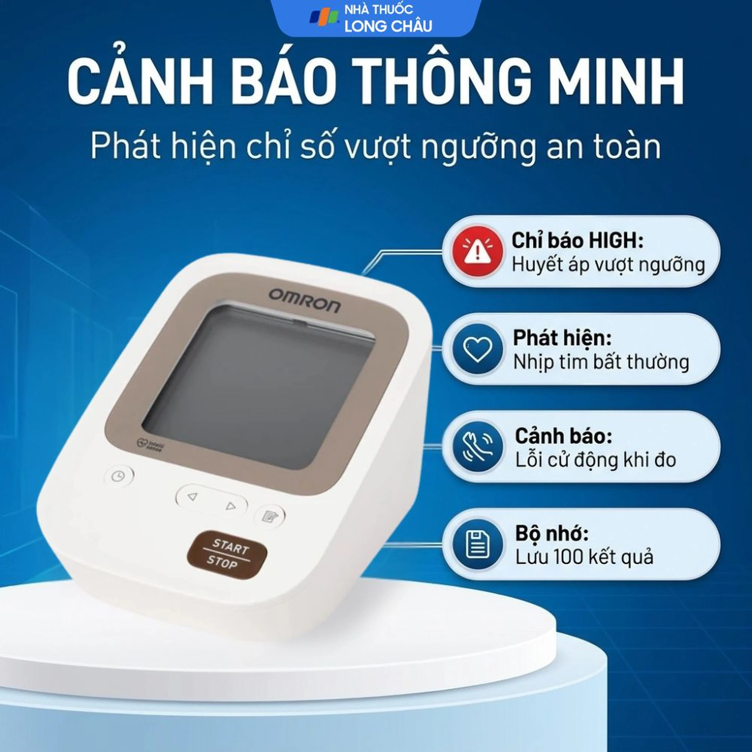 Máy đo huyết áp bắp tay Omron JPN750 hỗ trợ đo huyết áp, nhịp tim 3