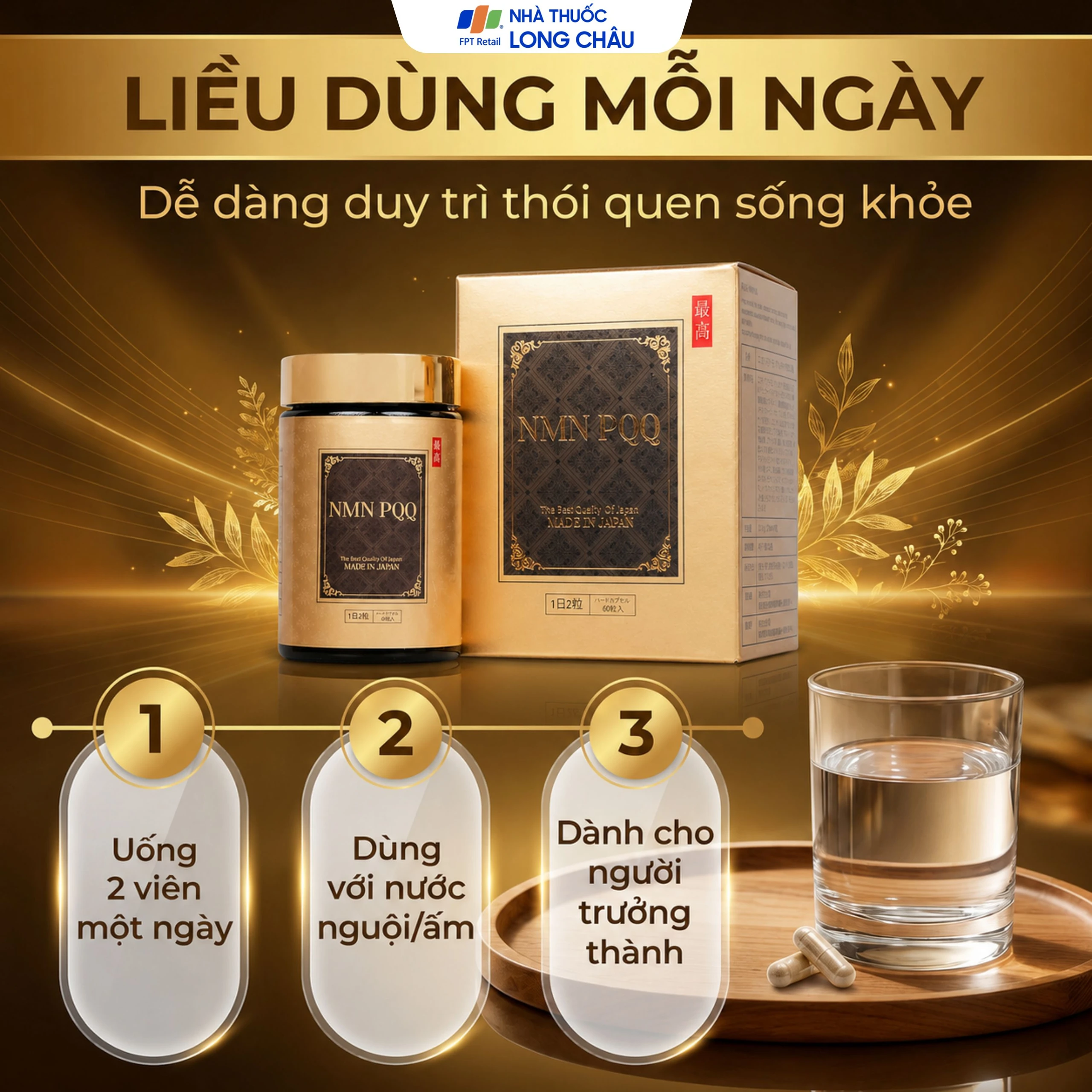 Viên uống hỗ trợ chống lão hóa, cải thiện làn da và tăng đề kháng NMN PQQ Kenko (60 Viên) 6