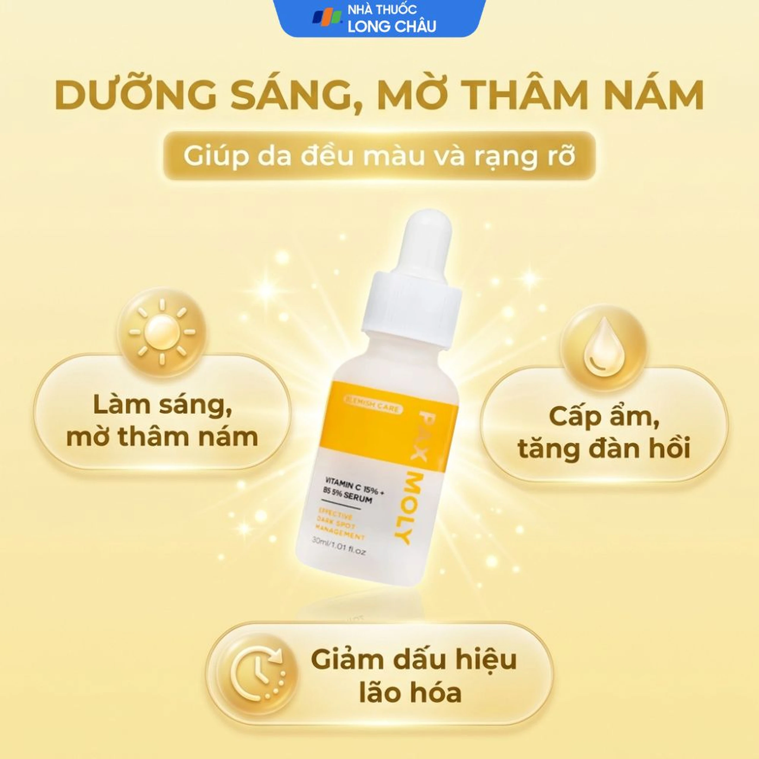 Tinh chất dưỡng ẩm, sáng da Pax Moly Blemish Care (orange) 30ml 3