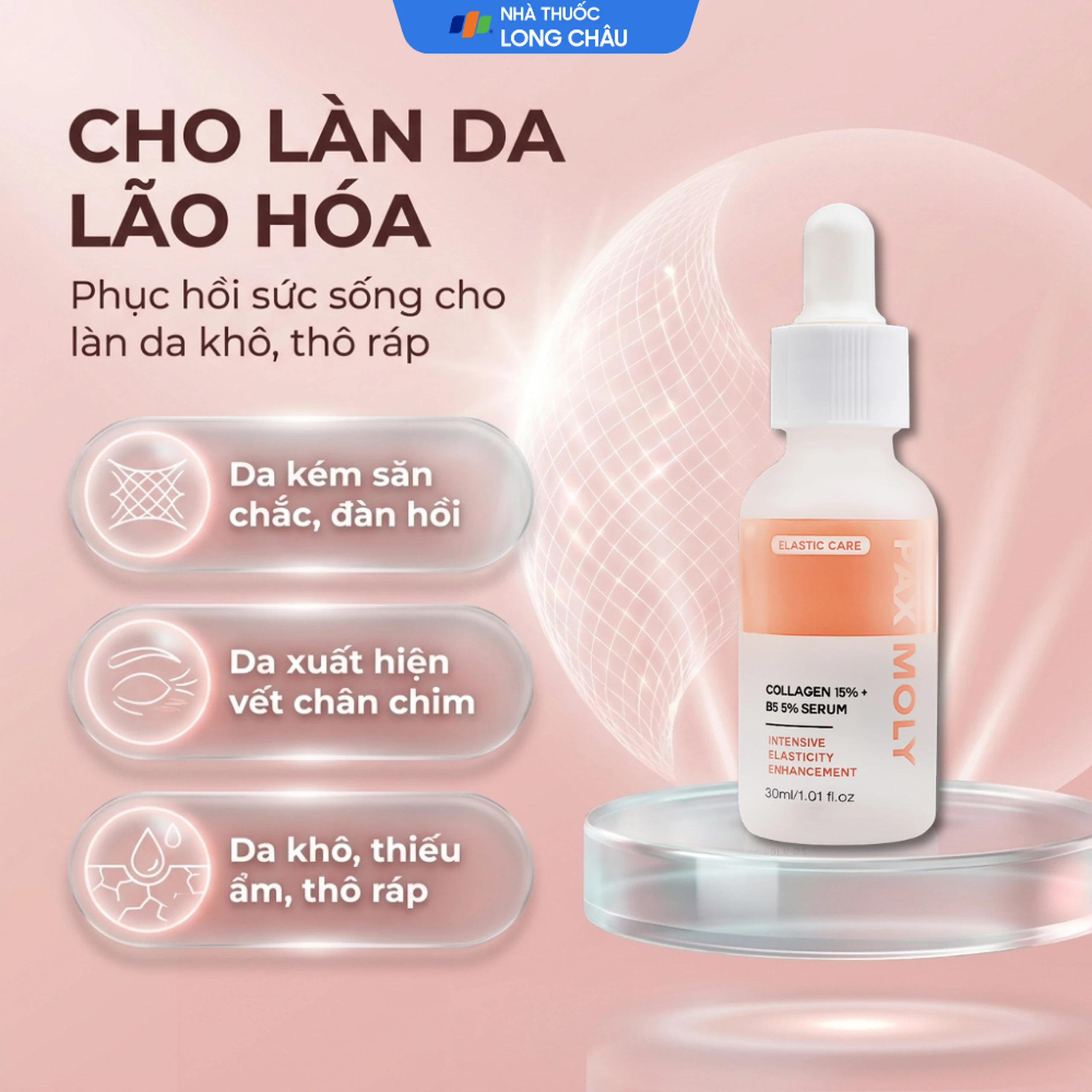 Tinh chất tăng độ đàn hồi, giúp gia mềm mịn Pax Moly Elastic (rose) 30ml 4