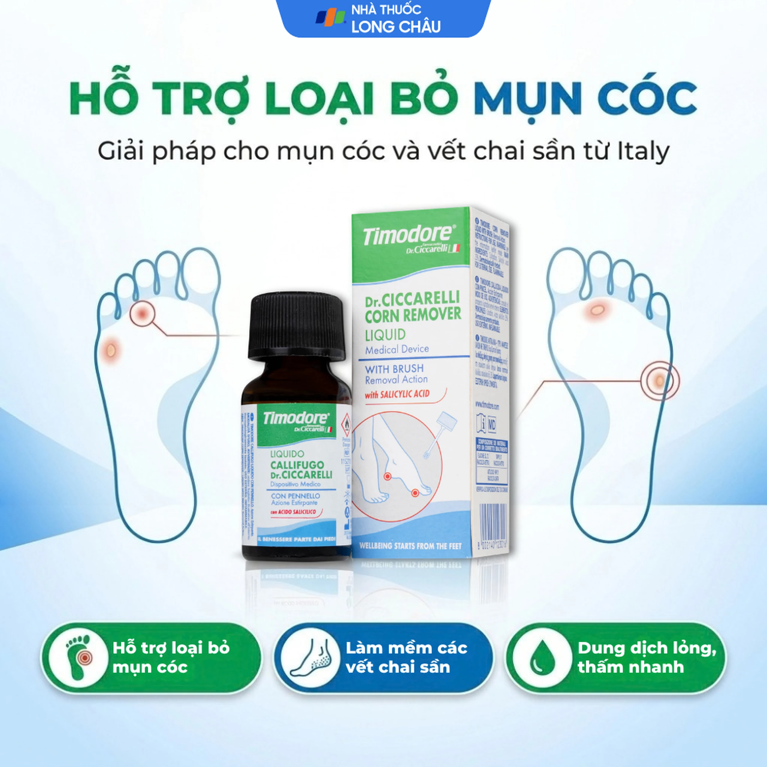 Dung dịch bôi mụn cóc Timodore 12ml hỗ trợ loại bỏ mụn cóc, vết chai sần 2