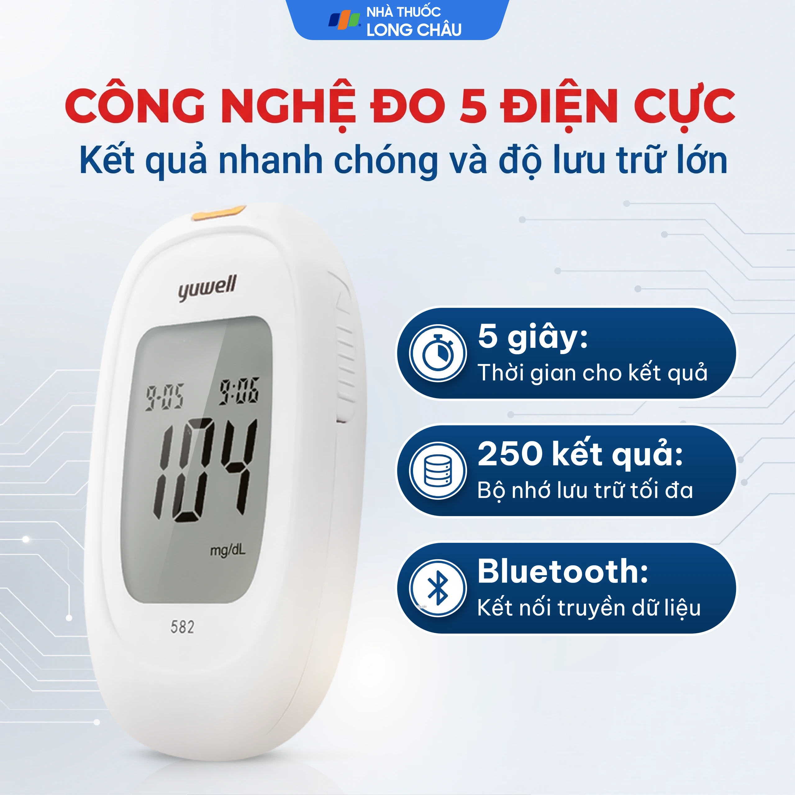 Combo máy đường huyết Yuwel (mua 1 tặng 7) 3
