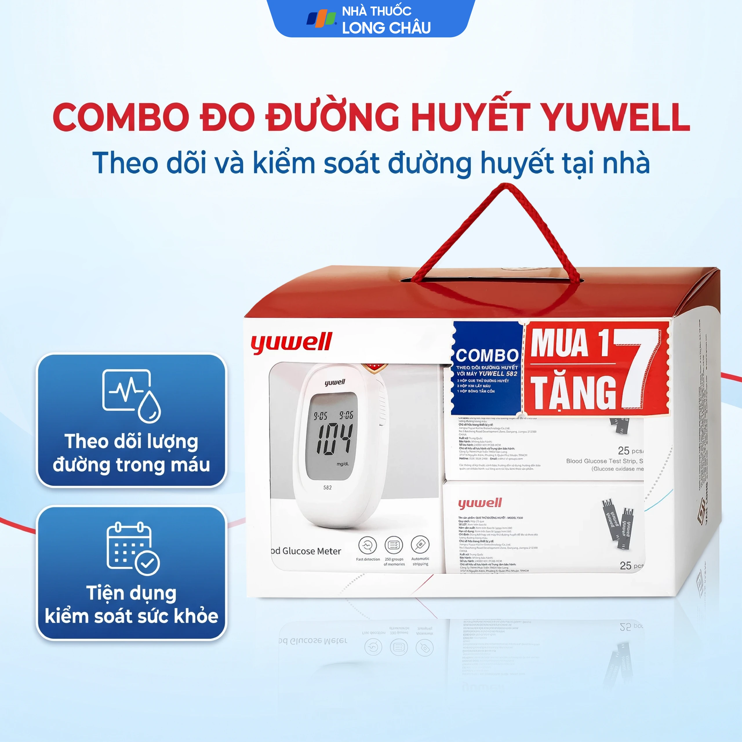 Combo máy đường huyết Yuwel (mua 1 tặng 7) 4