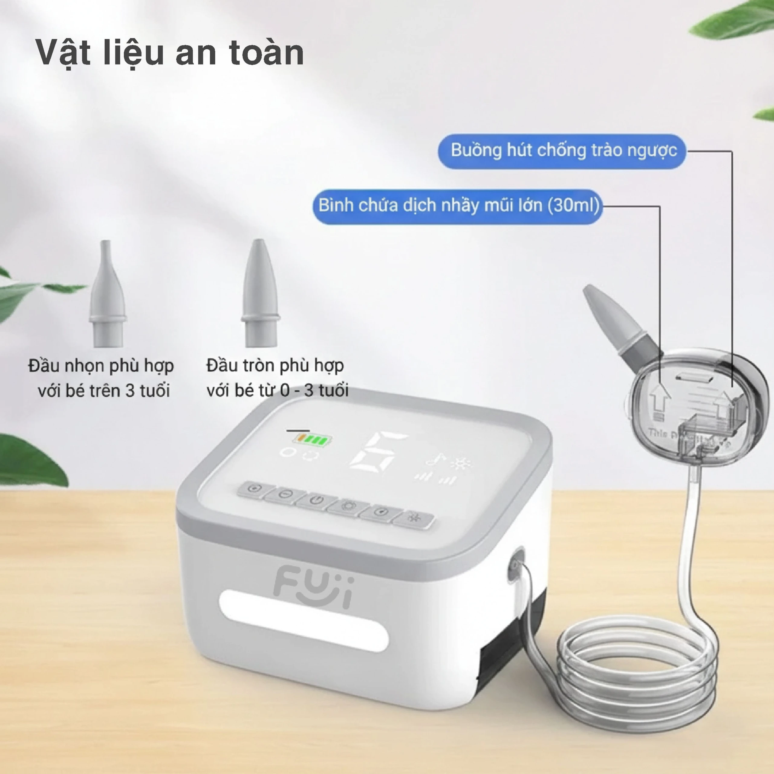 Máy hút mũi cho bé Fuji T50 hỗ trợ vệ sinh mũi cho bé từ 0 đến trên 3 tuổi