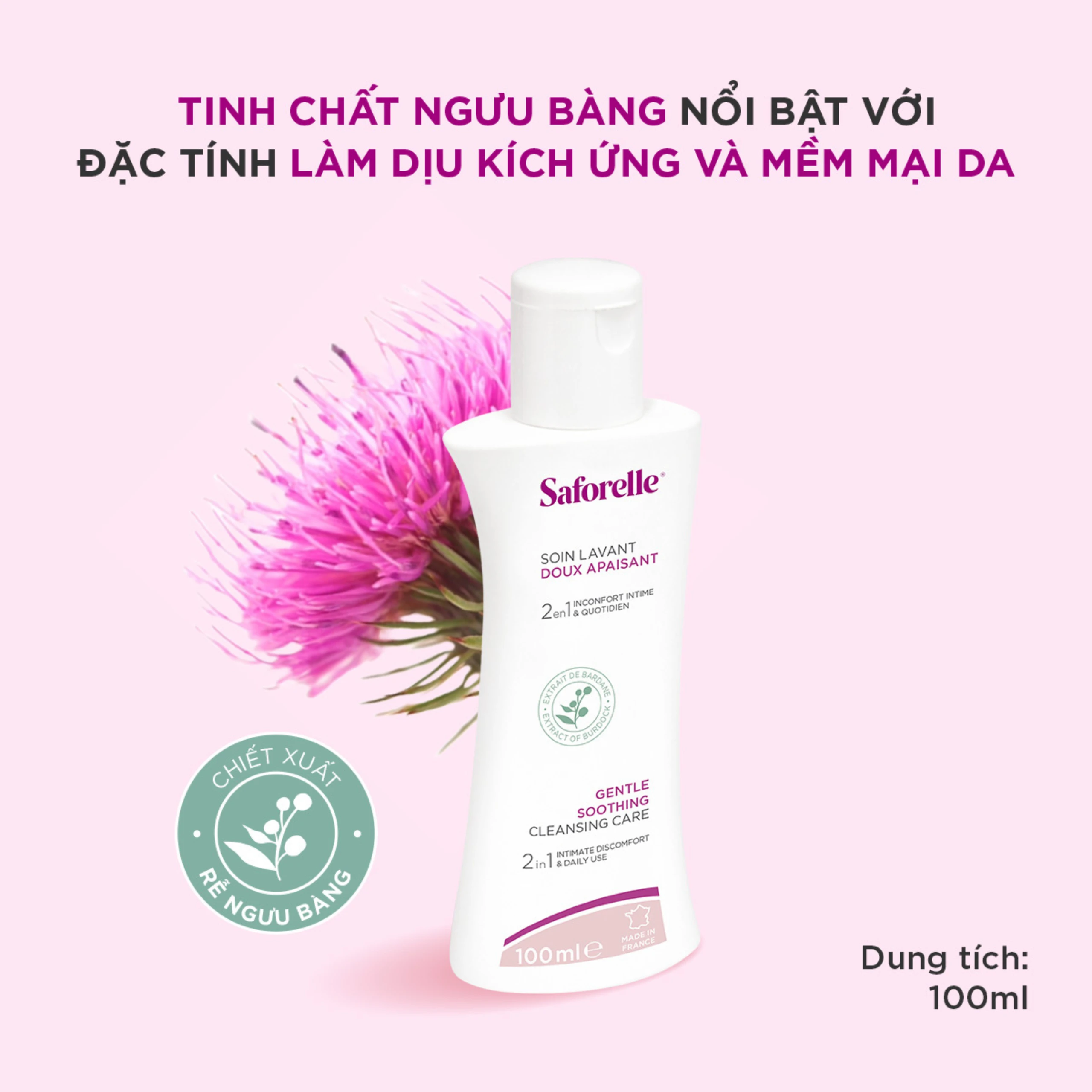 Dung dịch vệ sinh phụ nữ Saforelle Soin Lavant Doux Apaisant 100ml 4