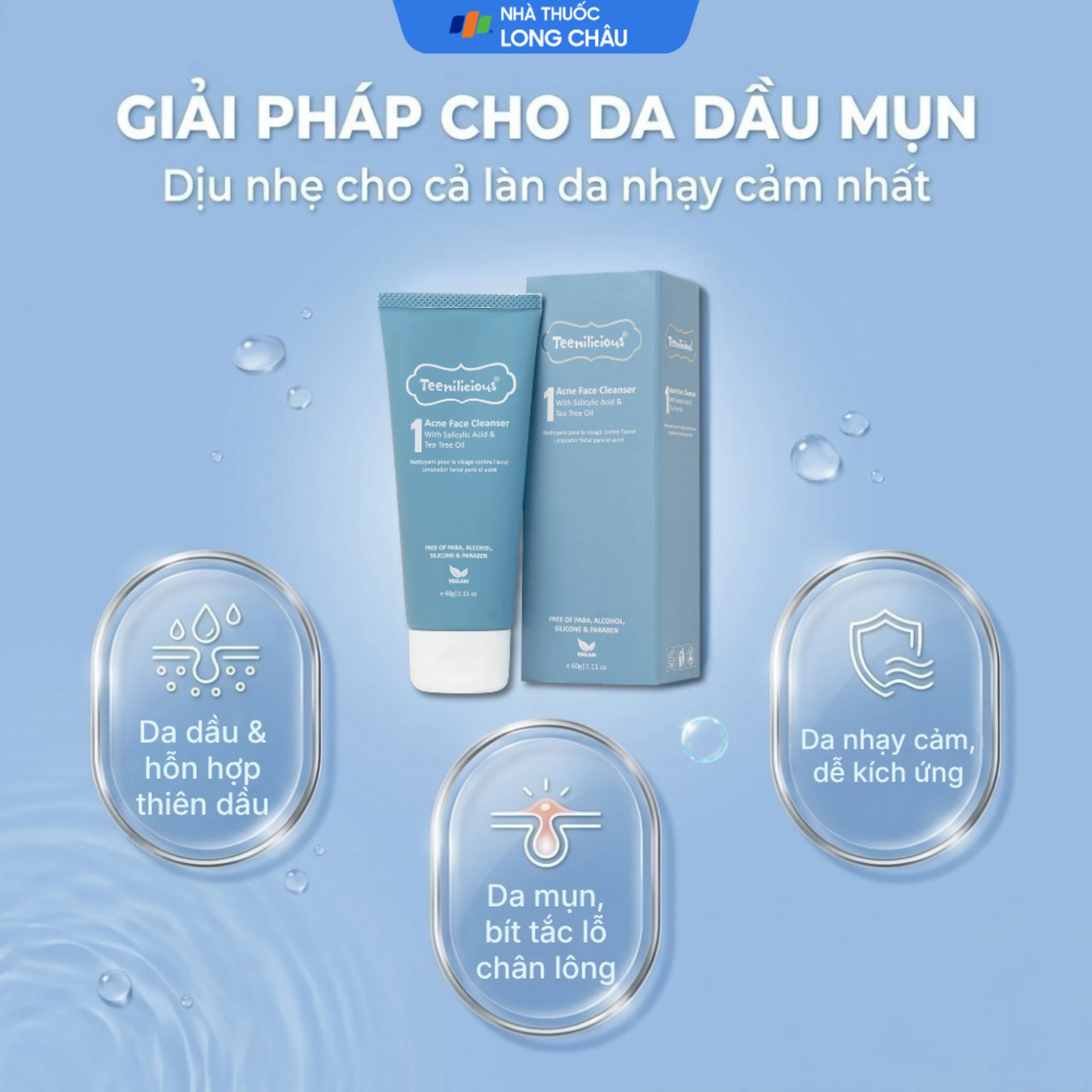 Gel rửa mặt ngừa mụn, sạch bã nhờn Teenilicious 60g 4
