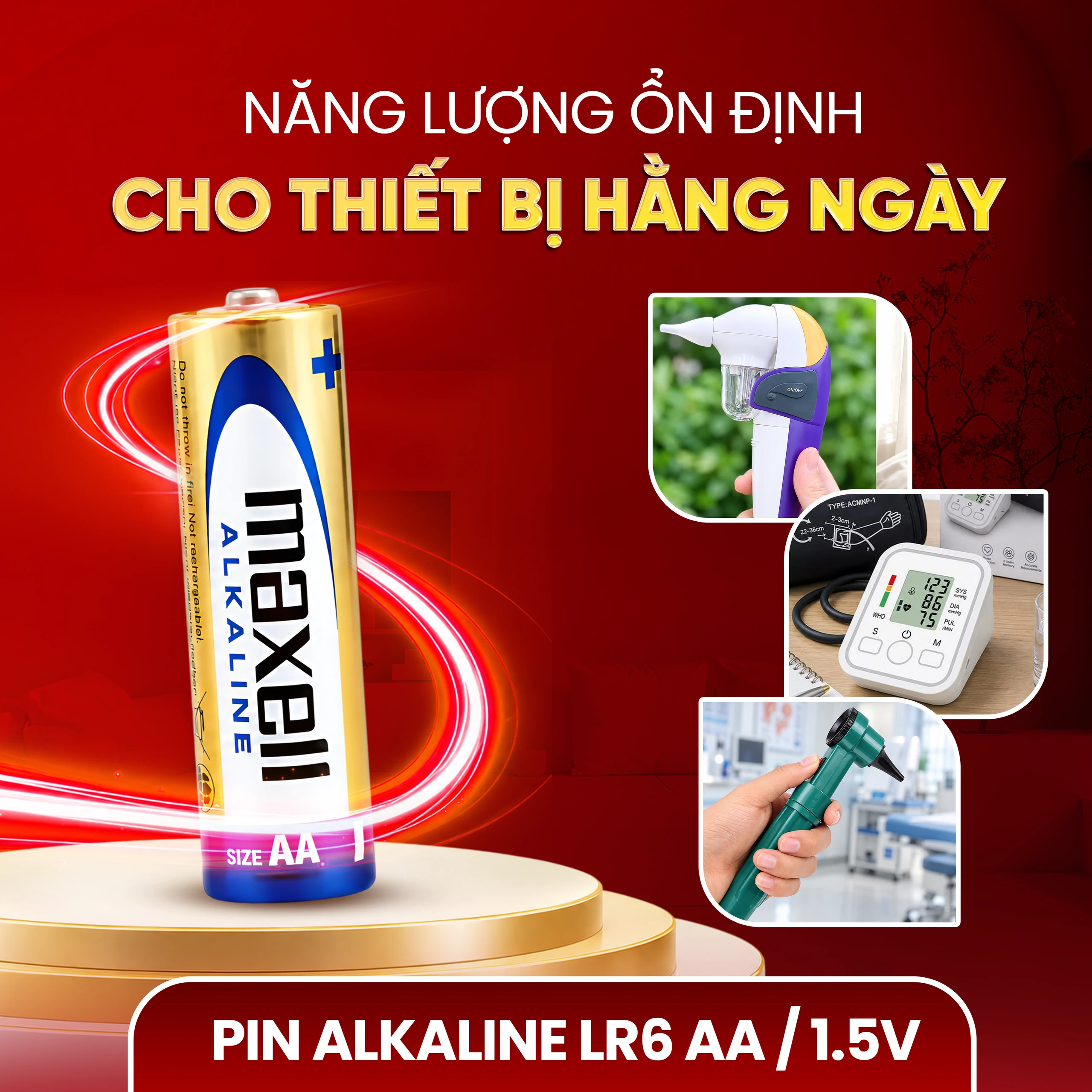 Pin kiềm Maxell super alkaline AA LR6(GD) (vỉ 6 viên) dùng cho các thiết bị điện tử 2