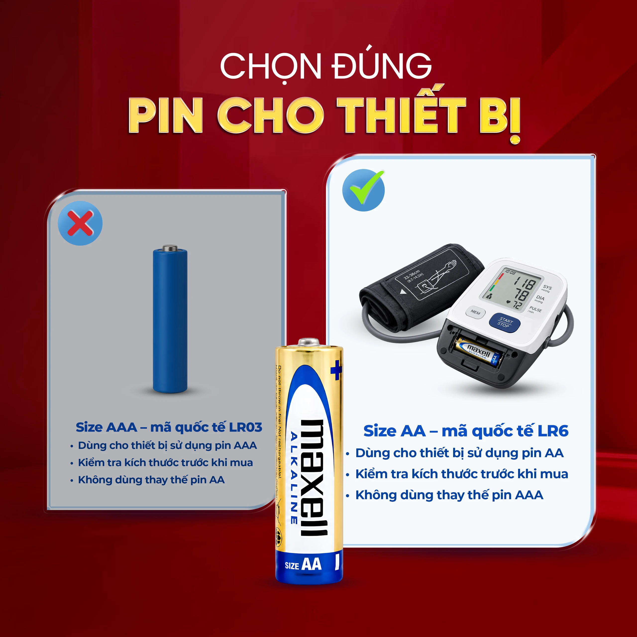 Pin kiềm Maxell super alkaline AA LR6(GD) (vỉ 6 viên) dùng cho các thiết bị điện tử 5