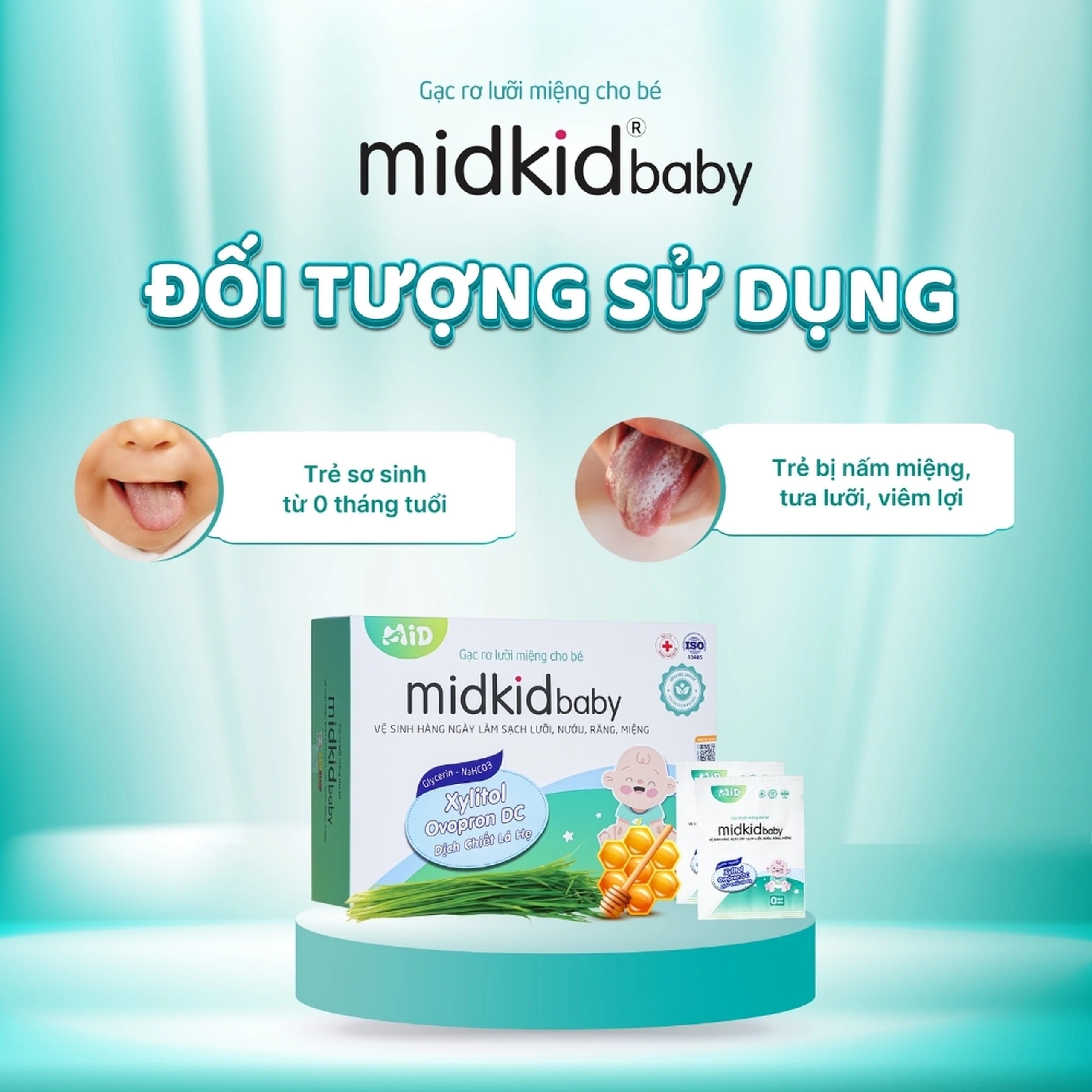 Gạc răng miệng Midkid baby cho bé sơ sinh từ 0 tháng tuổi (50 gói) 5