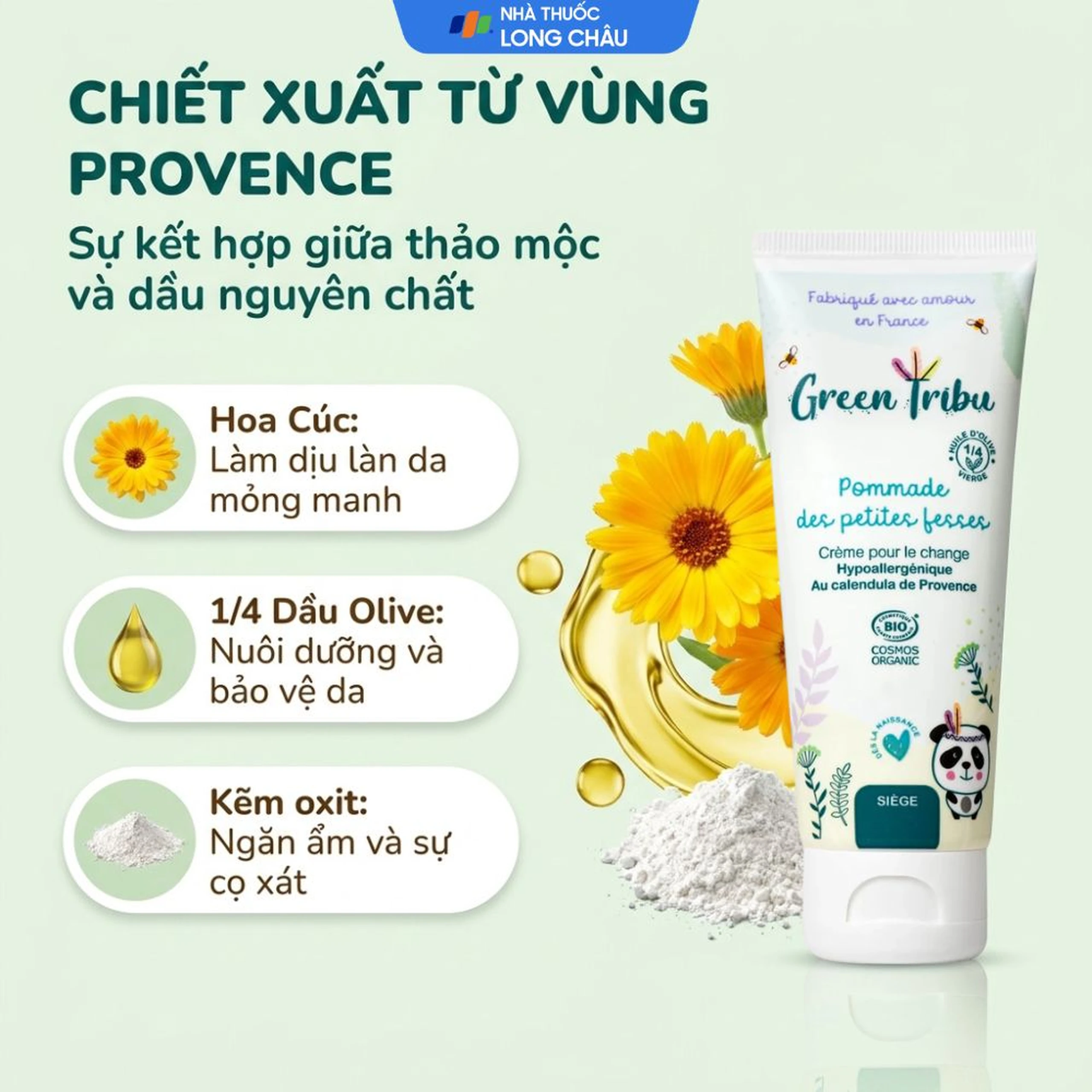 Kem bôi hữu cơ dịu da, hăm tã cho trẻ sơ sinh và trẻ nhỏ Green Tribu Pommade Des Petites Fesses (75ml) 2