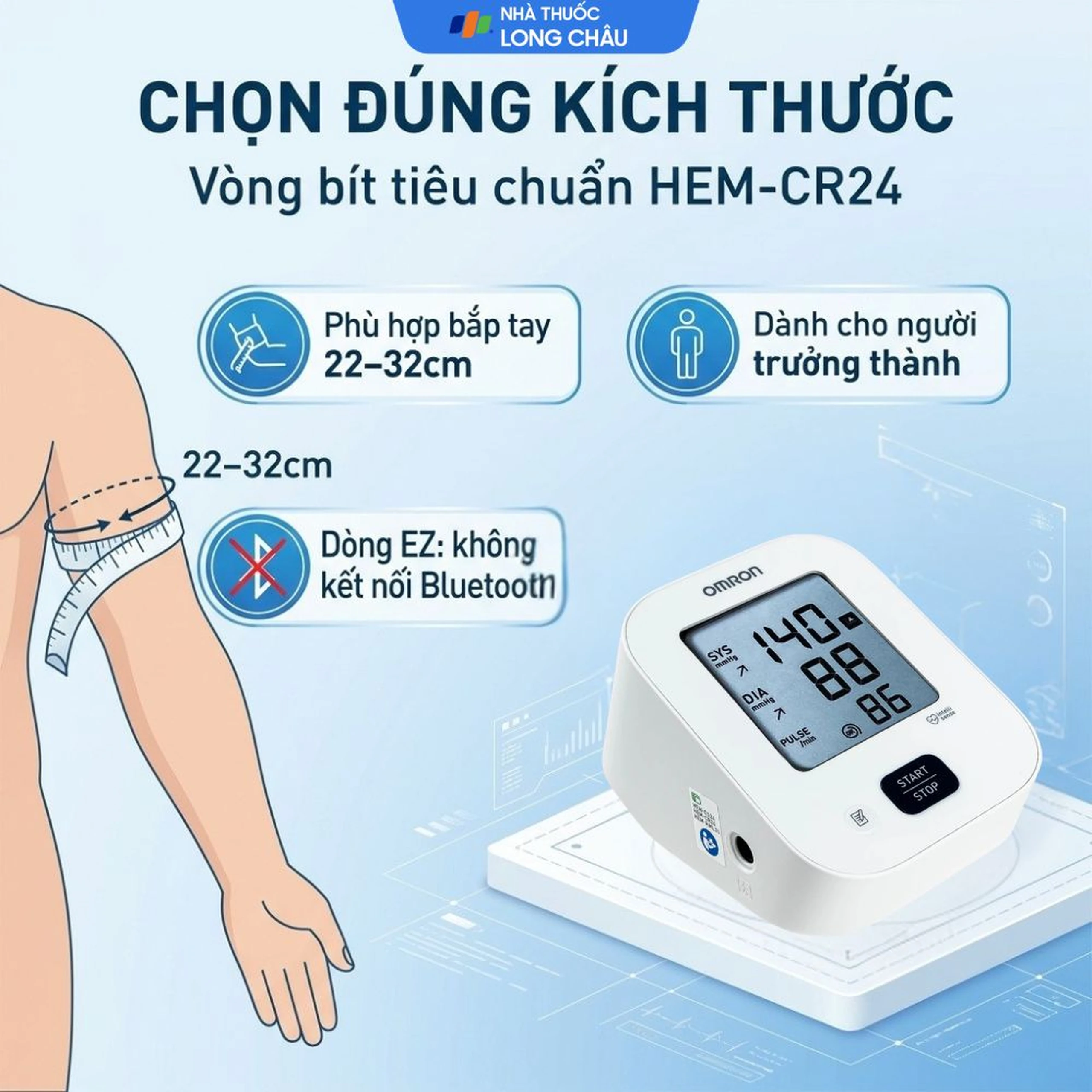 Máy đo huyết áp bắp tay omron ez 7183 hỗ trợ đo huyết áp,nhịp tim 4
