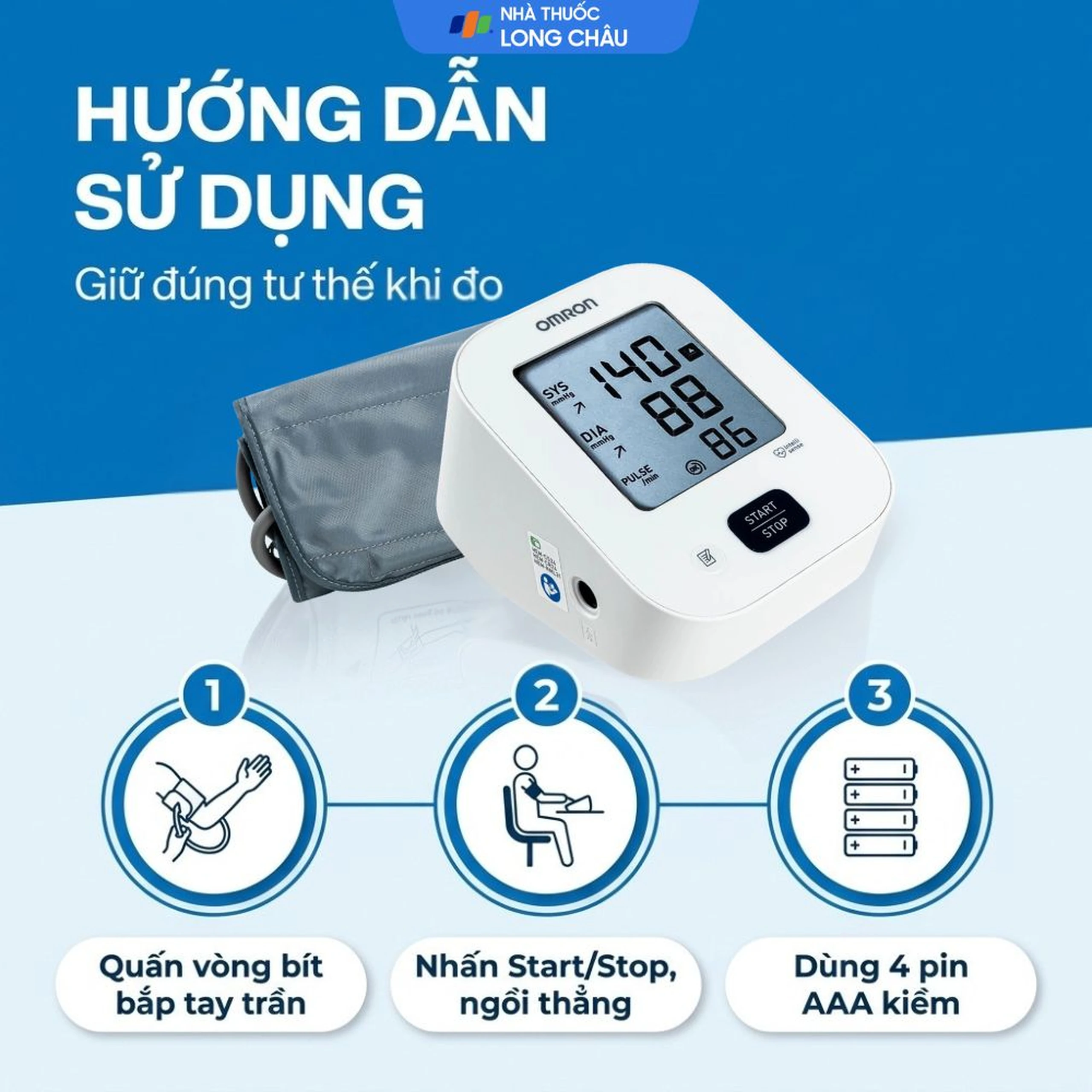 Máy đo huyết áp bắp tay omron ez 7183 hỗ trợ đo huyết áp,nhịp tim 5