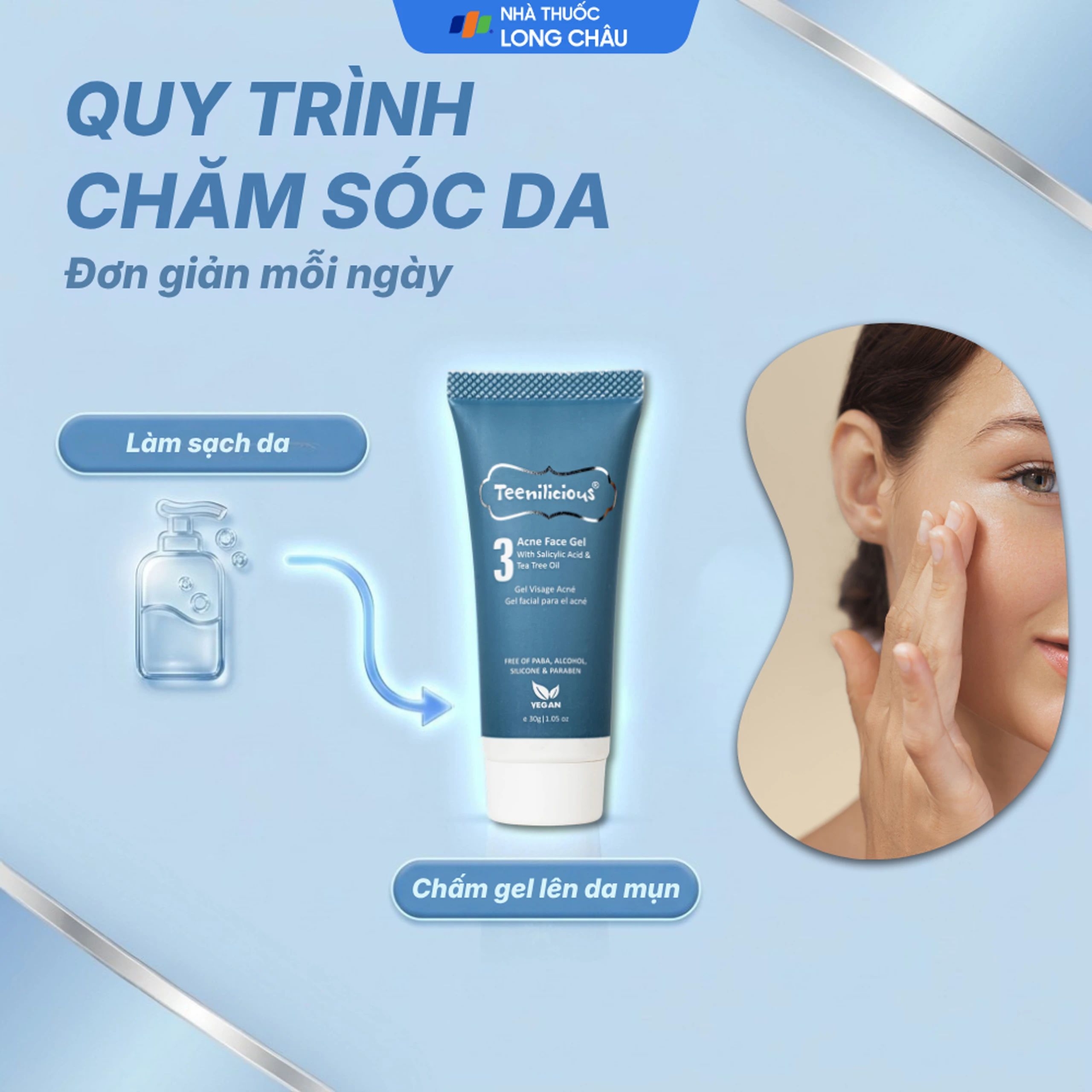 Gel bôi ngừa mụn đầu đen, đầu trắng Teenilicious Hộp 30g 5