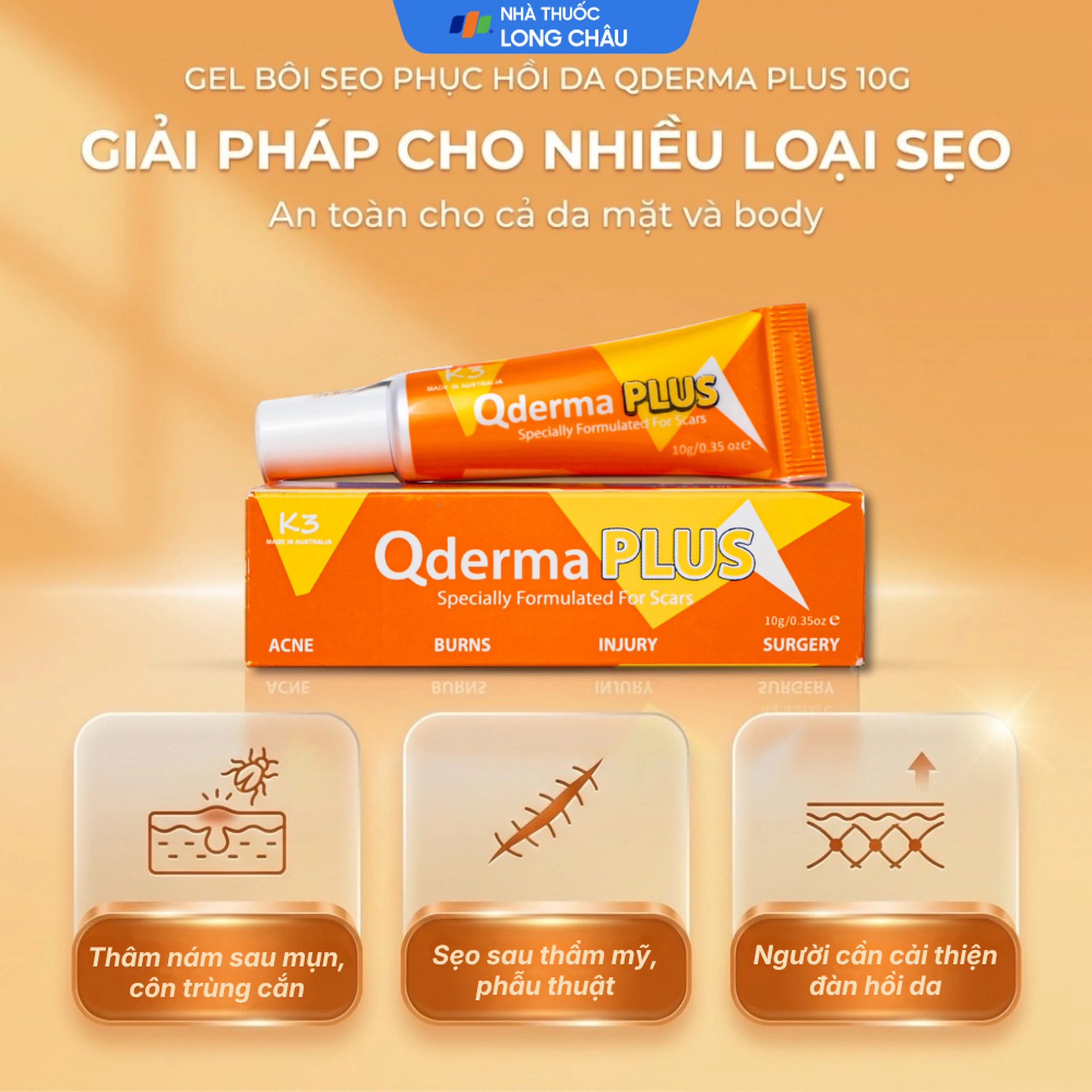Gel phục hồi da Qderma plus giúp cải thiện tình trạng sẹo (10g) 4