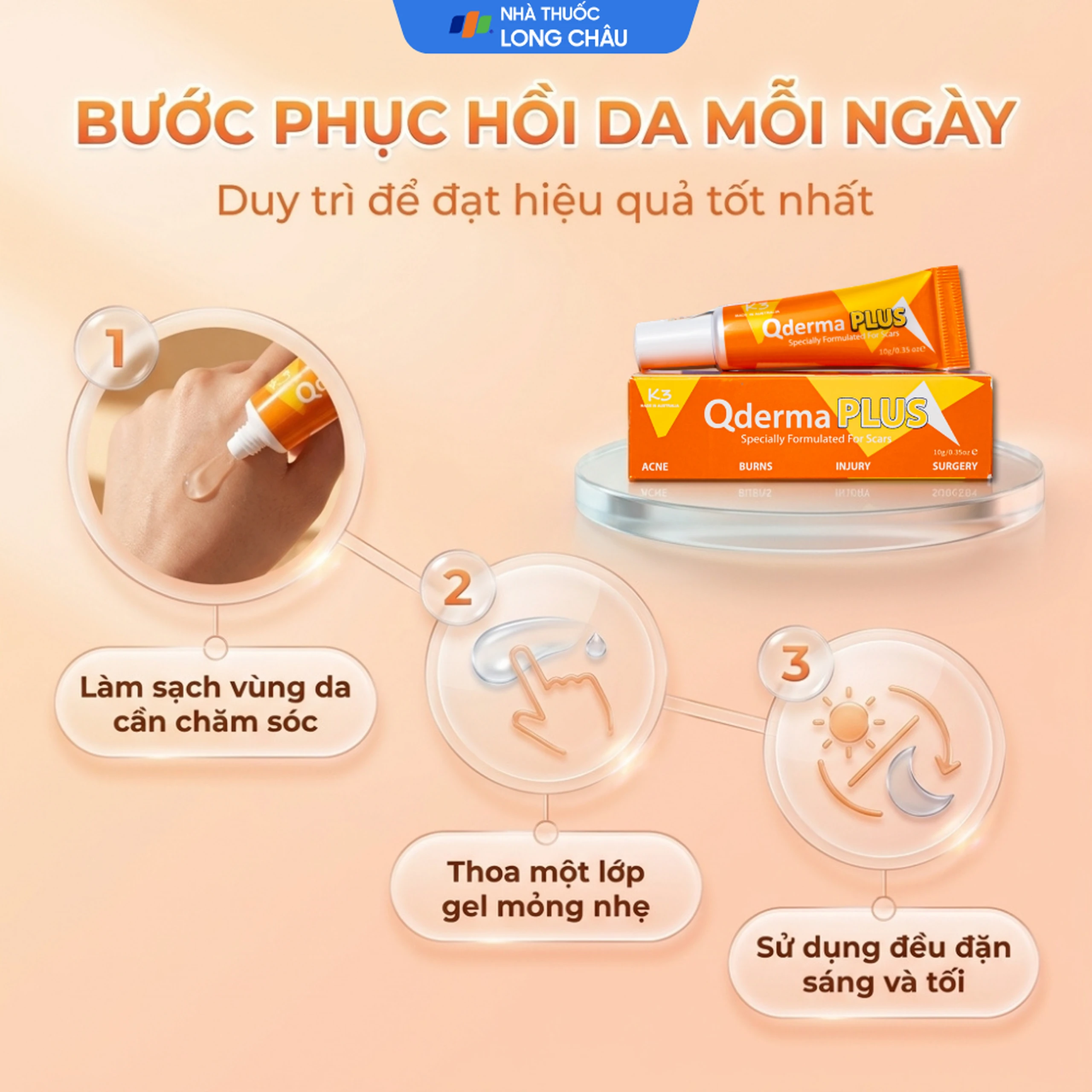 Gel phục hồi da Qderma plus giúp cải thiện tình trạng sẹo (10g) 7