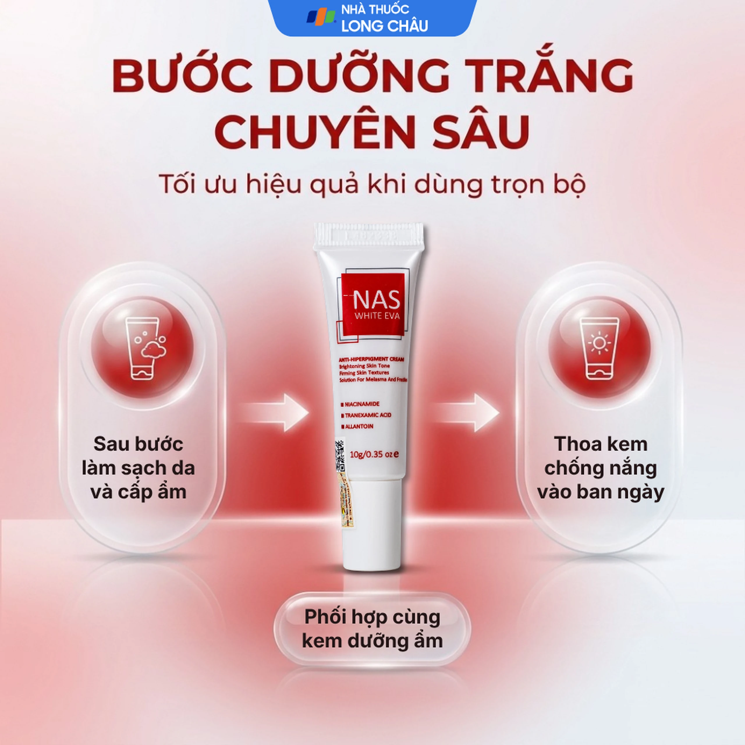 Kem bôi dưỡng trắng, làm mờ nám Nas White Eva (Hộp 10g) 6