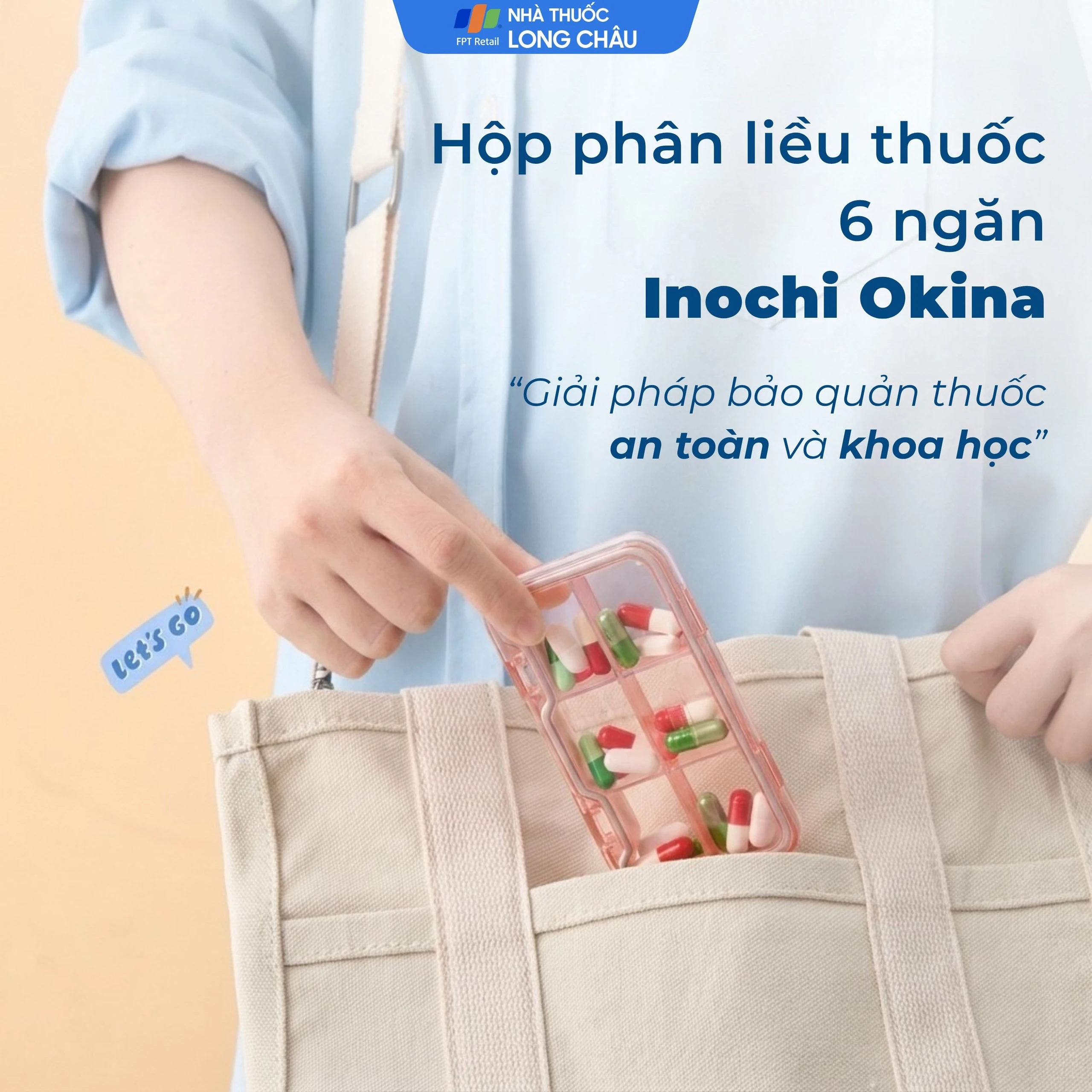 Hộp phân liều thuốc 6 Ngăn Inochi Okina 2