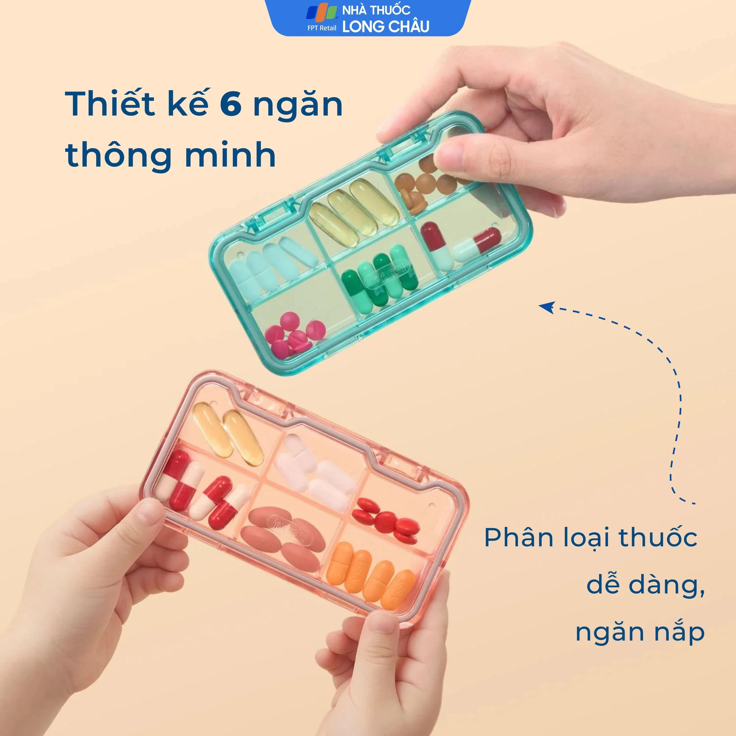 Hộp phân liều thuốc 6 Ngăn Inochi Okina 5