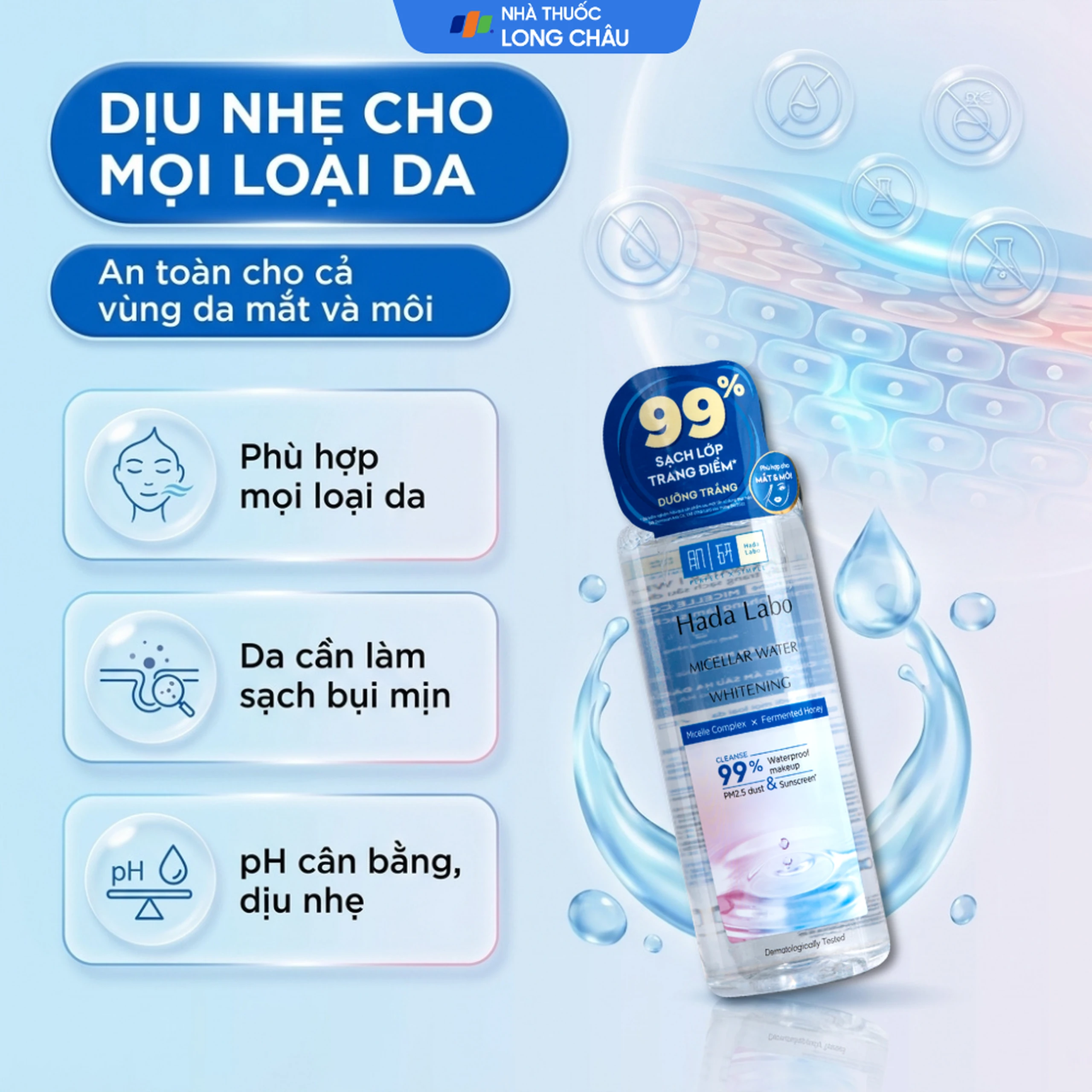 Nước tẩy trang Hada Labo làm sạch sâu, dưỡng sáng da (Whitening) chai 240ml 4