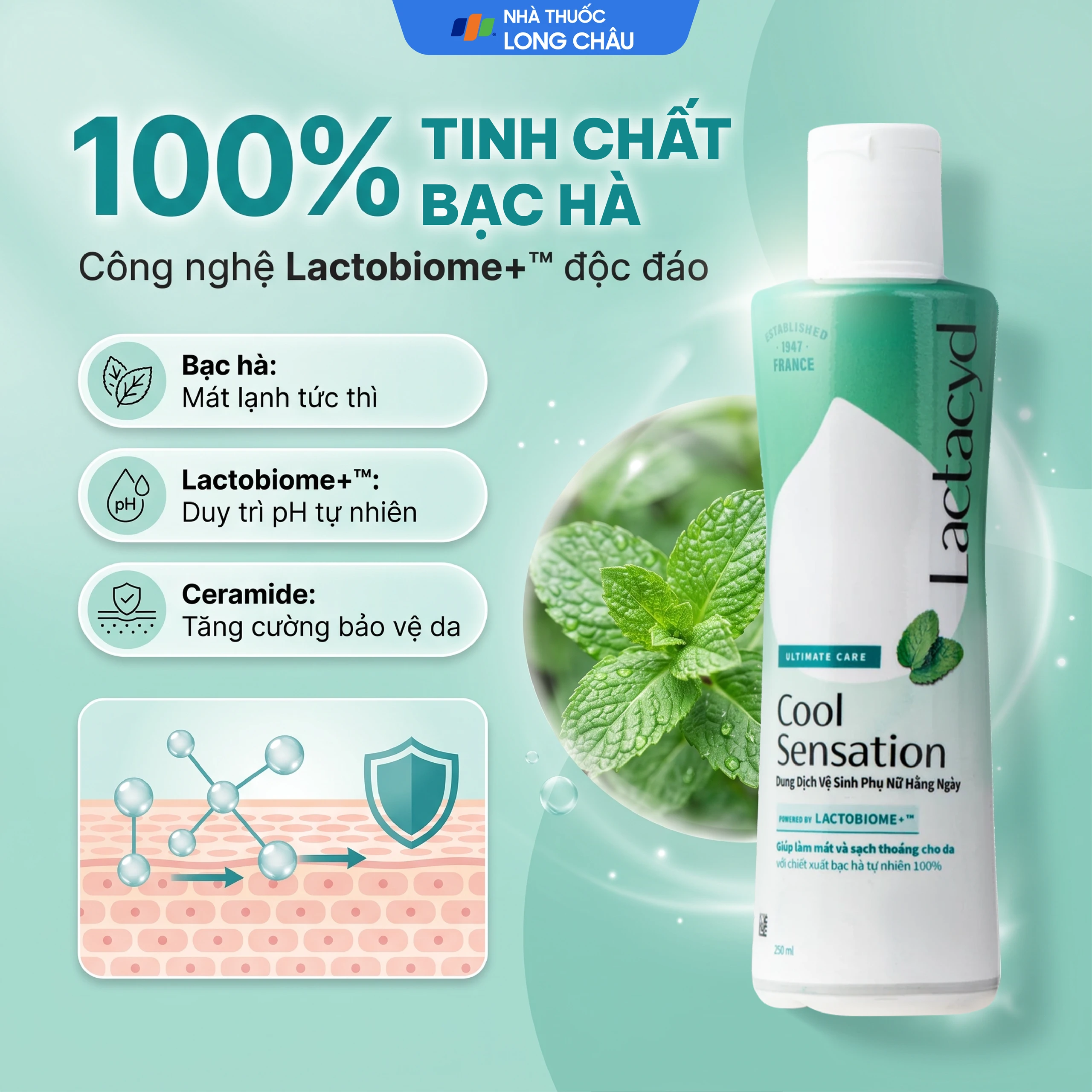 Dung Dịch Vệ Sinh Phụ Nữ Lactacyd Cool Sensation (250ml) 3