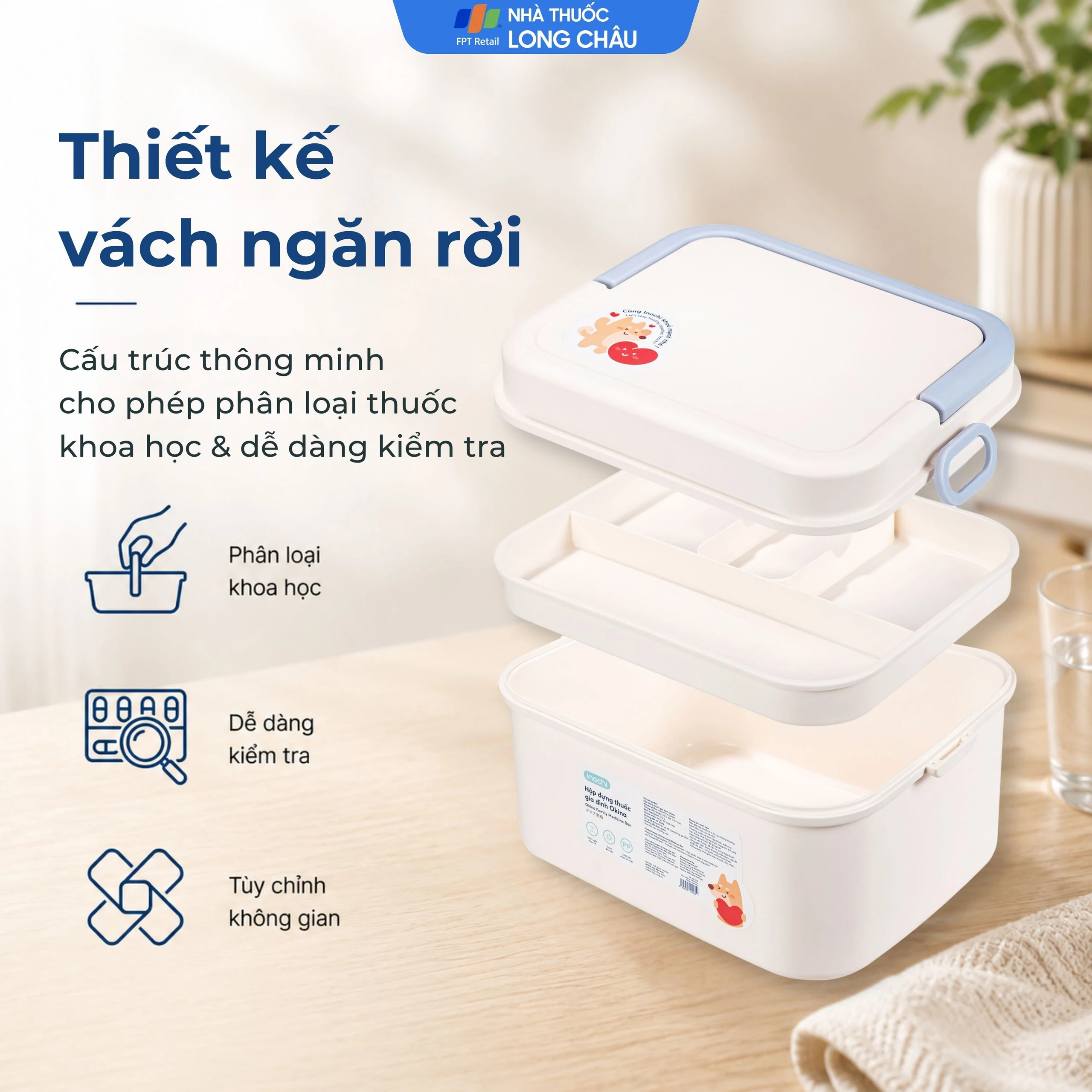 Hộp đựng thuốc gia đình Inochi Okina 6