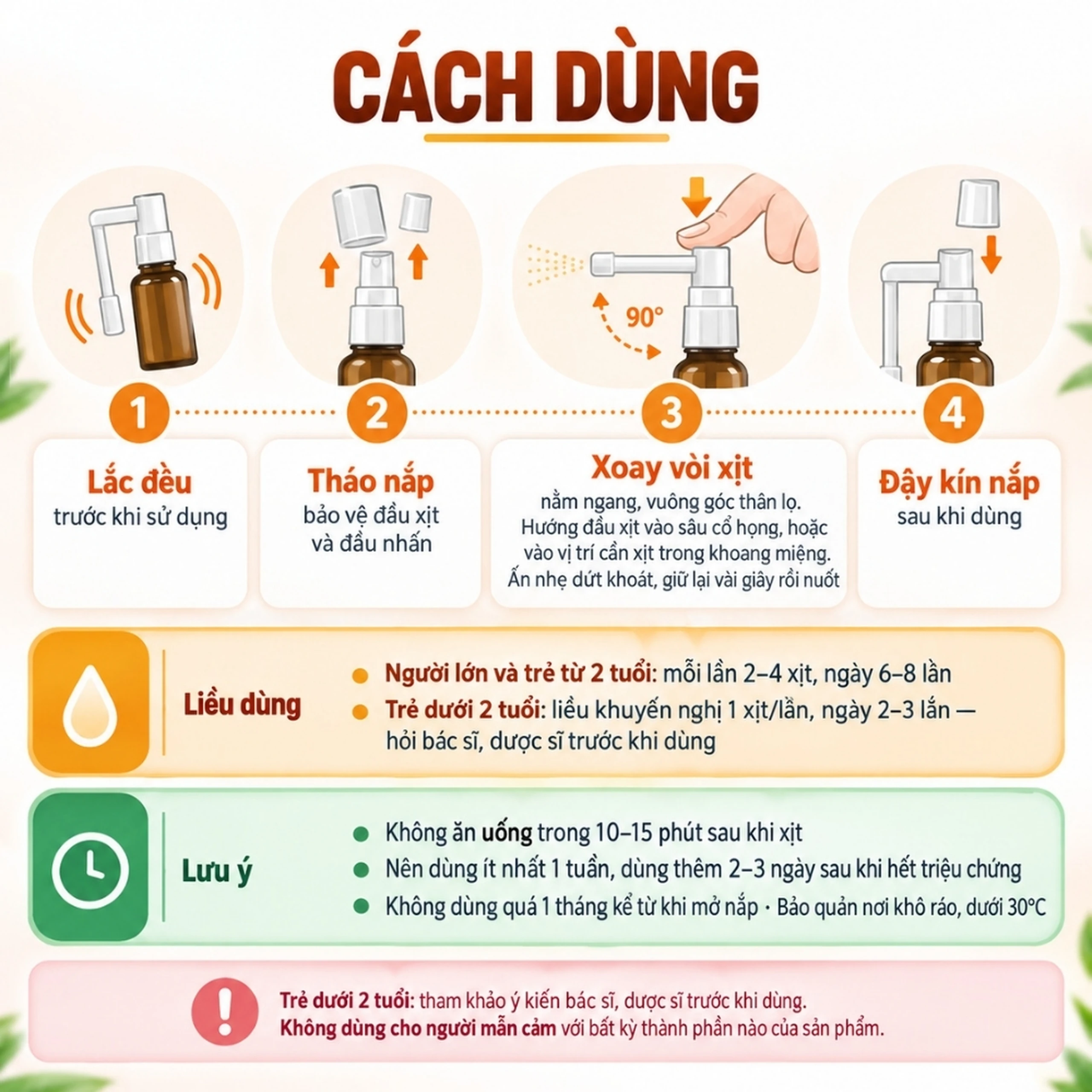 Xịt họng Methorphan Bee Traphaco giảm ho, viêm họng, viêm phế quản, nhiệt miệng, viêm nướu, hôi miệng (30ml) 5