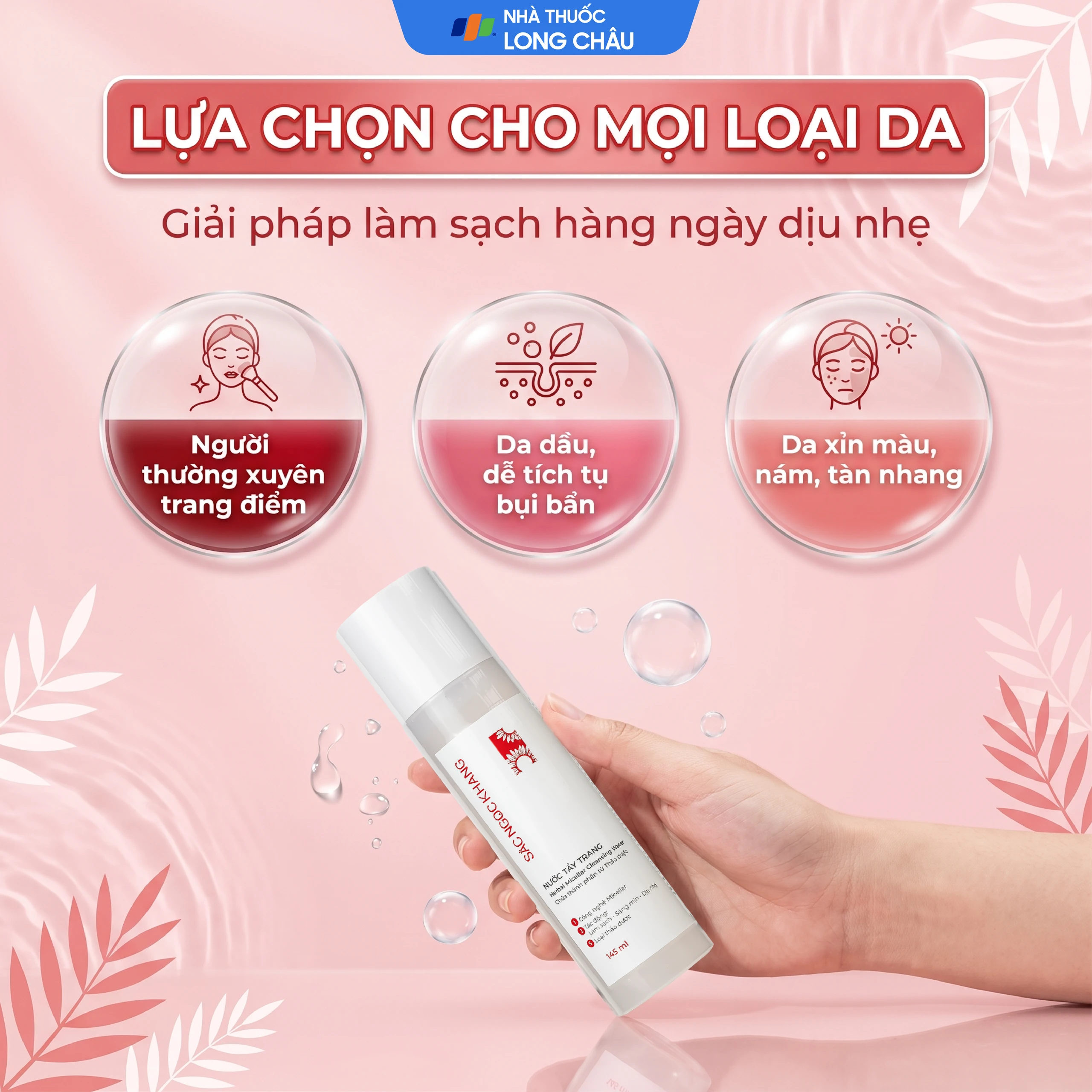 Nước tẩy trang dịu nhẹ Sắc ngọc khang (145ml) 4