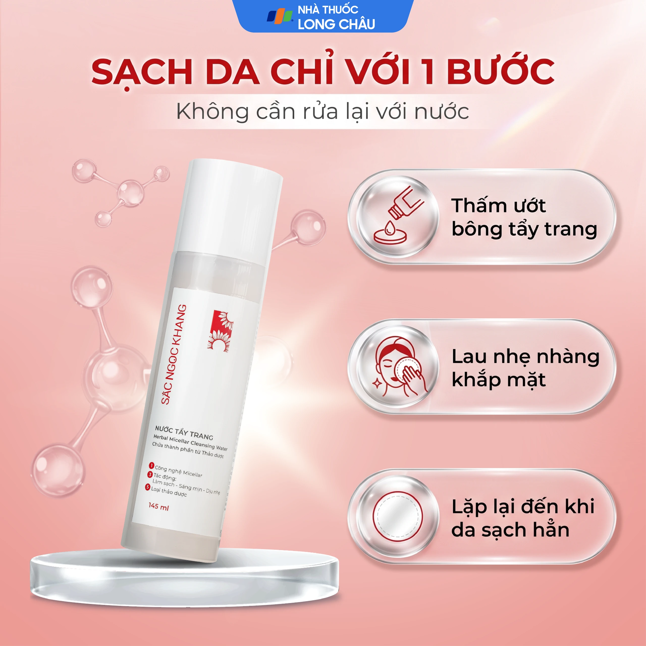 Nước tẩy trang dịu nhẹ Sắc ngọc khang (145ml) 5