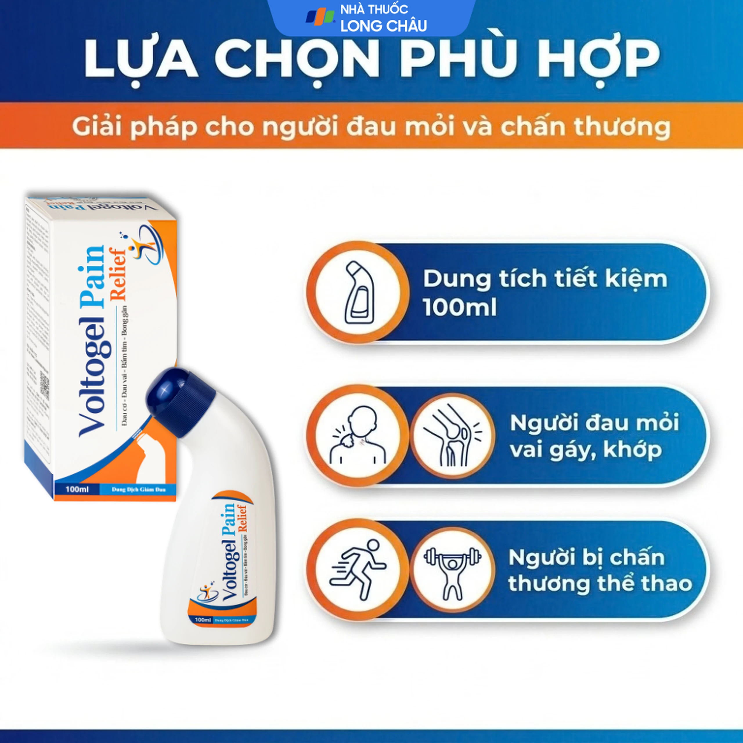 Dung dịch Voltogel Pain relief giúp giảm đau, tan nhanh vết bầm tím, bong gân và thúc đẩy tuần hoàn máu (100ml) 4