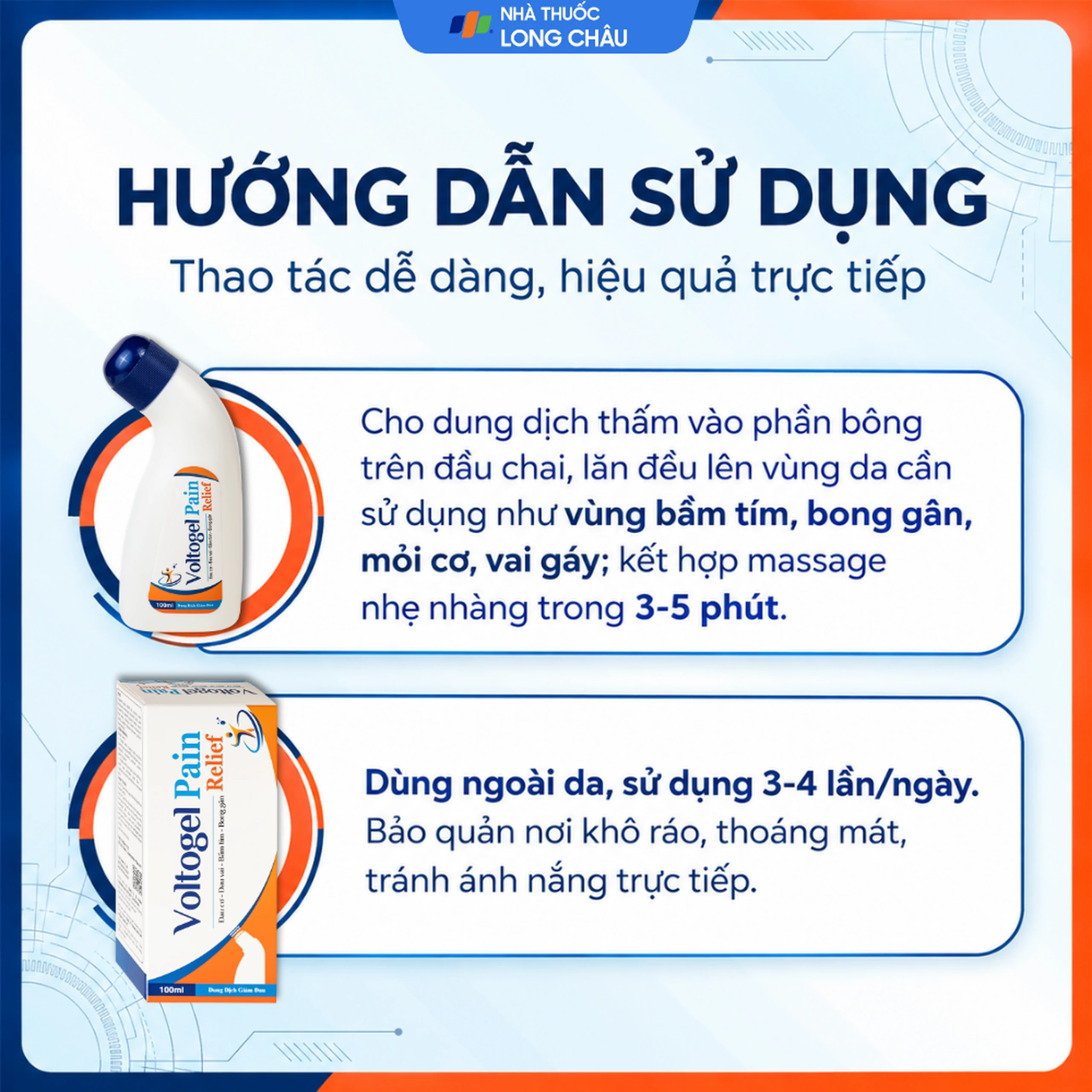 Dung dịch Voltogel Pain relief giúp giảm đau, tan nhanh vết bầm tím, bong gân và thúc đẩy tuần hoàn máu (100ml) 5