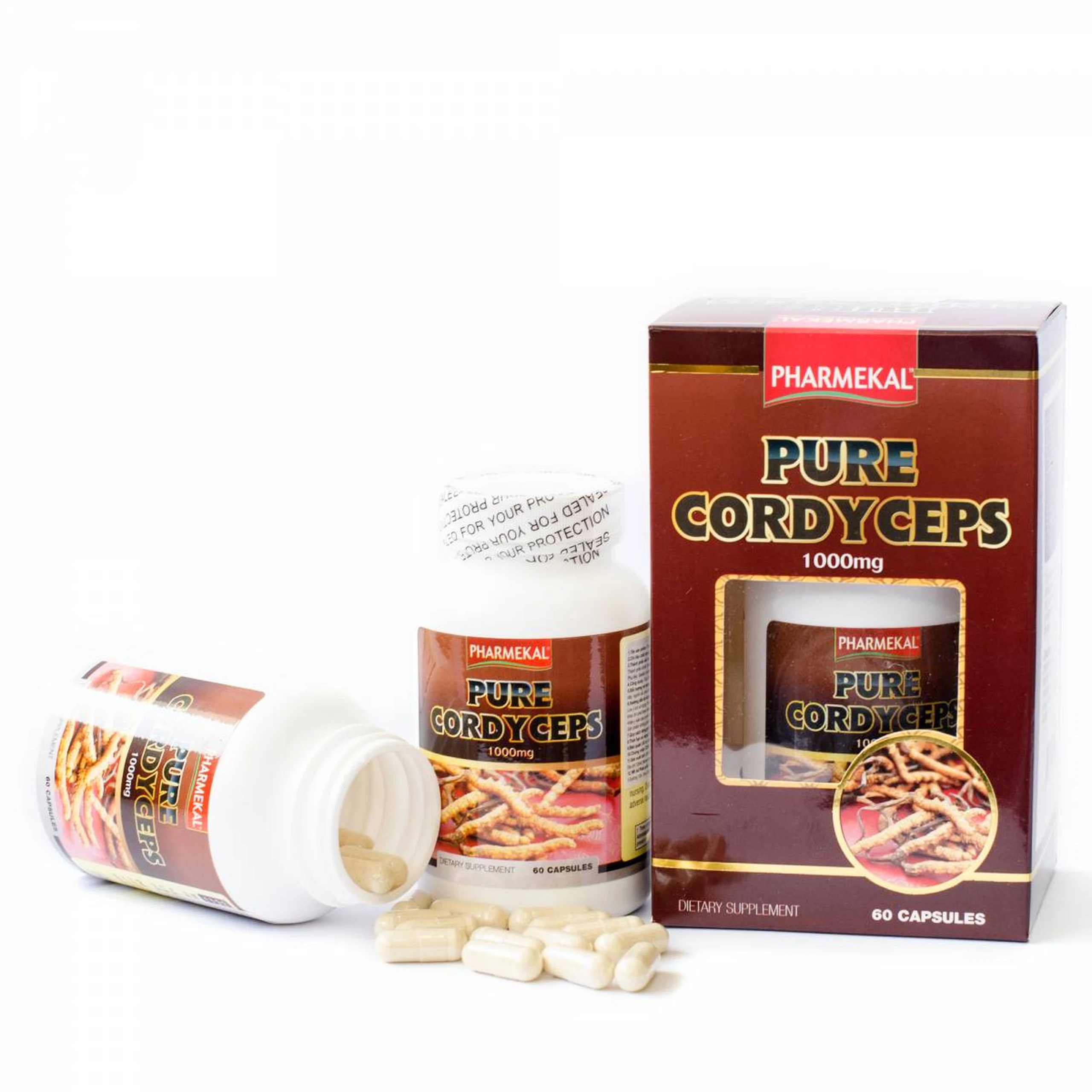 Viên uống Đông trùng hạ thảo giúp tăng cường sức đề kháng Pure Cordyceps Pharmekal (60 viên)