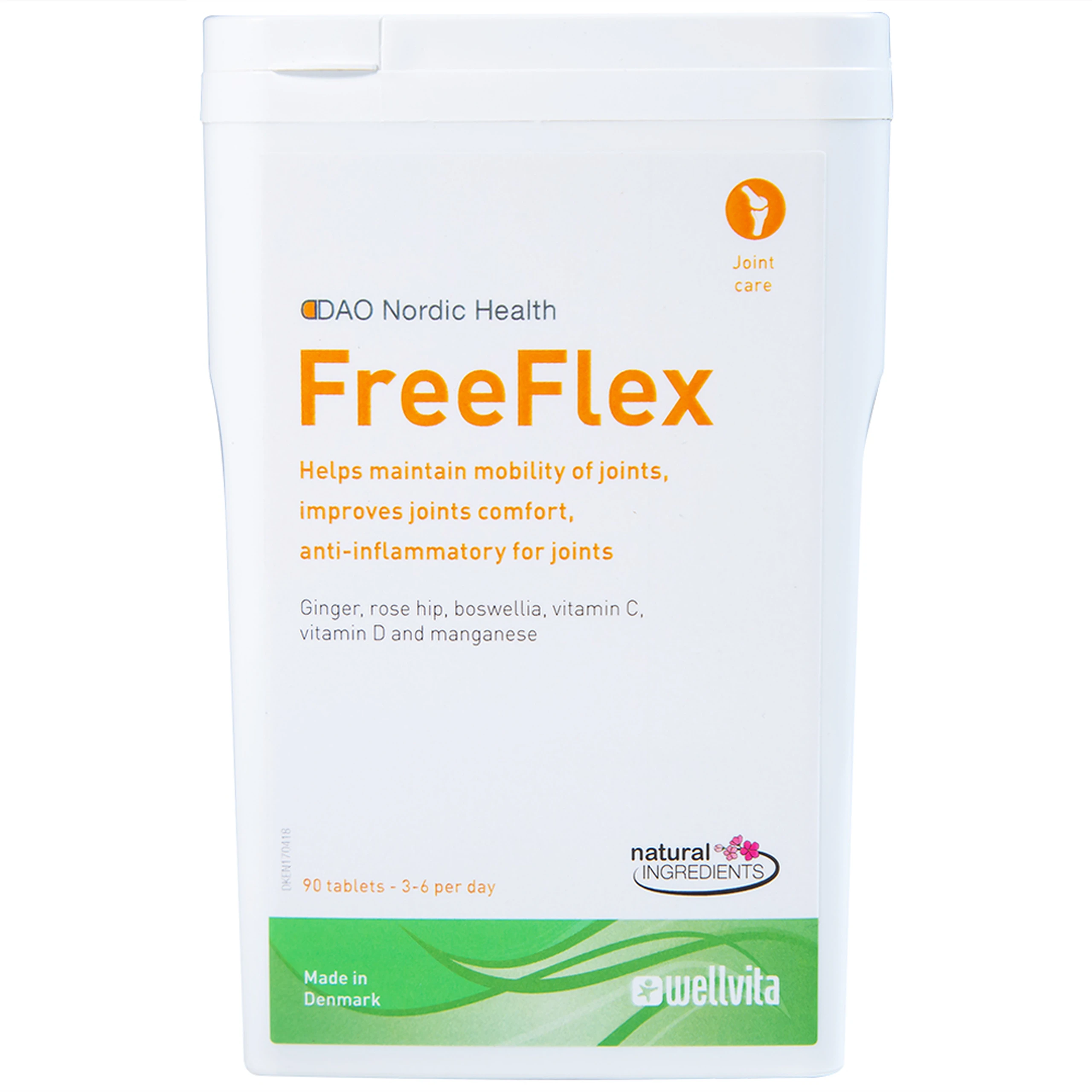 Viên uống hỗ trợ hạn chế thoái hóa khớp, chống viêm khớp Free Flex DAO Nordic Health (90 viên)