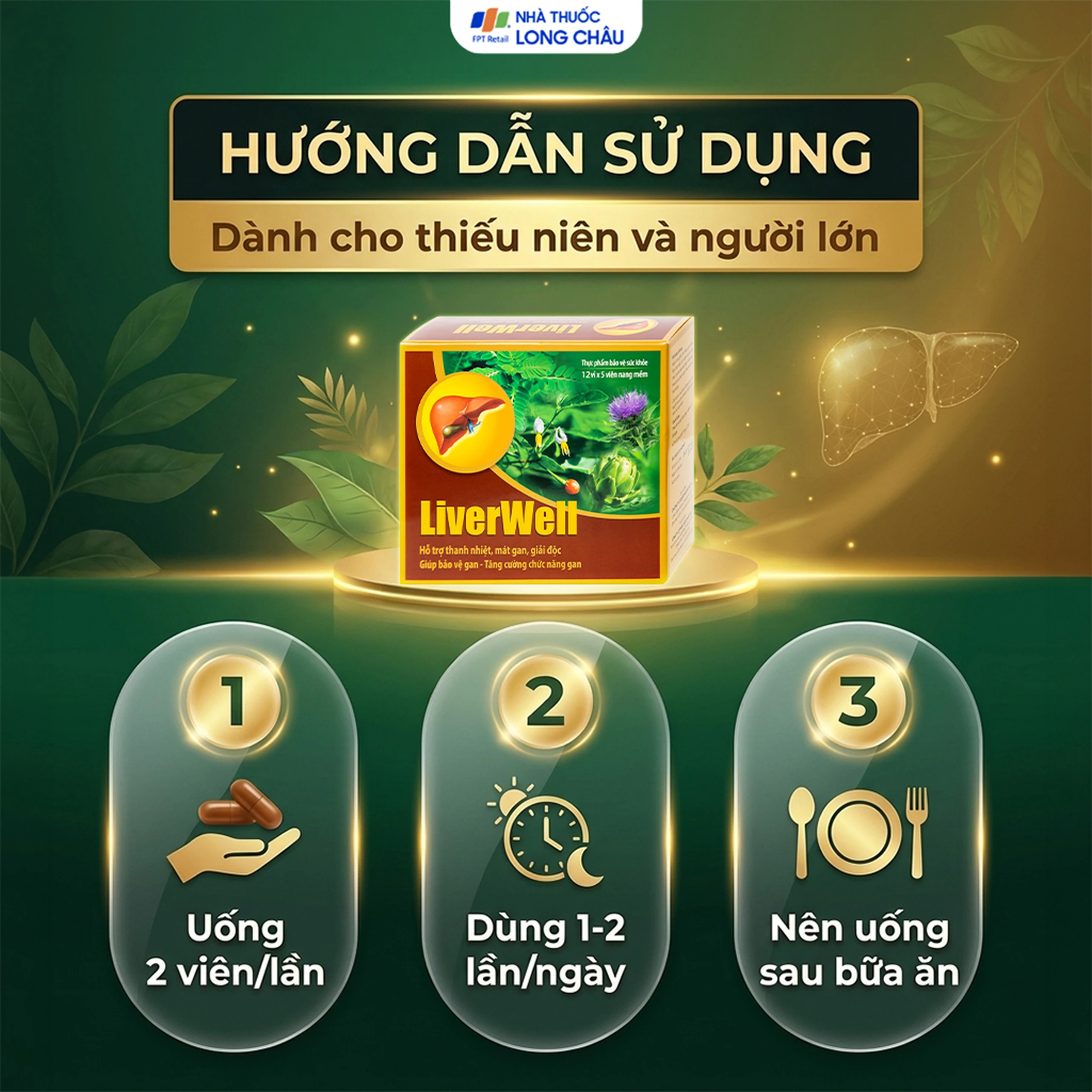 Viên uống hỗ trợ thanh nhiệt, mát gan, giải độc, bảo vệ gan LiverWell (12 vỉ x 5 viên) 5