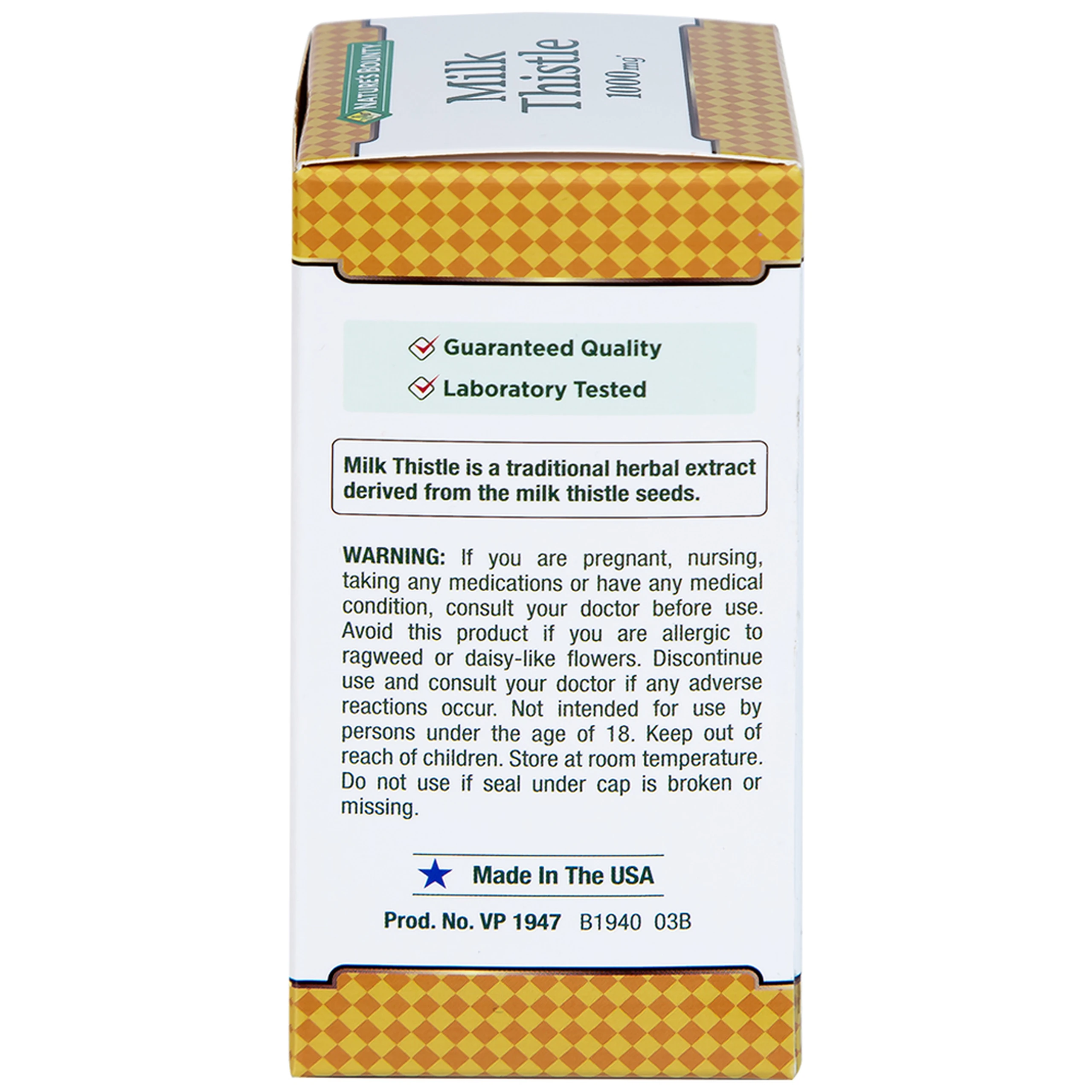 Viên uống hỗ trợ tăng cường chức năng gan, bảo vệ gan Milk Thistle Nature's Bounty (50 viên)