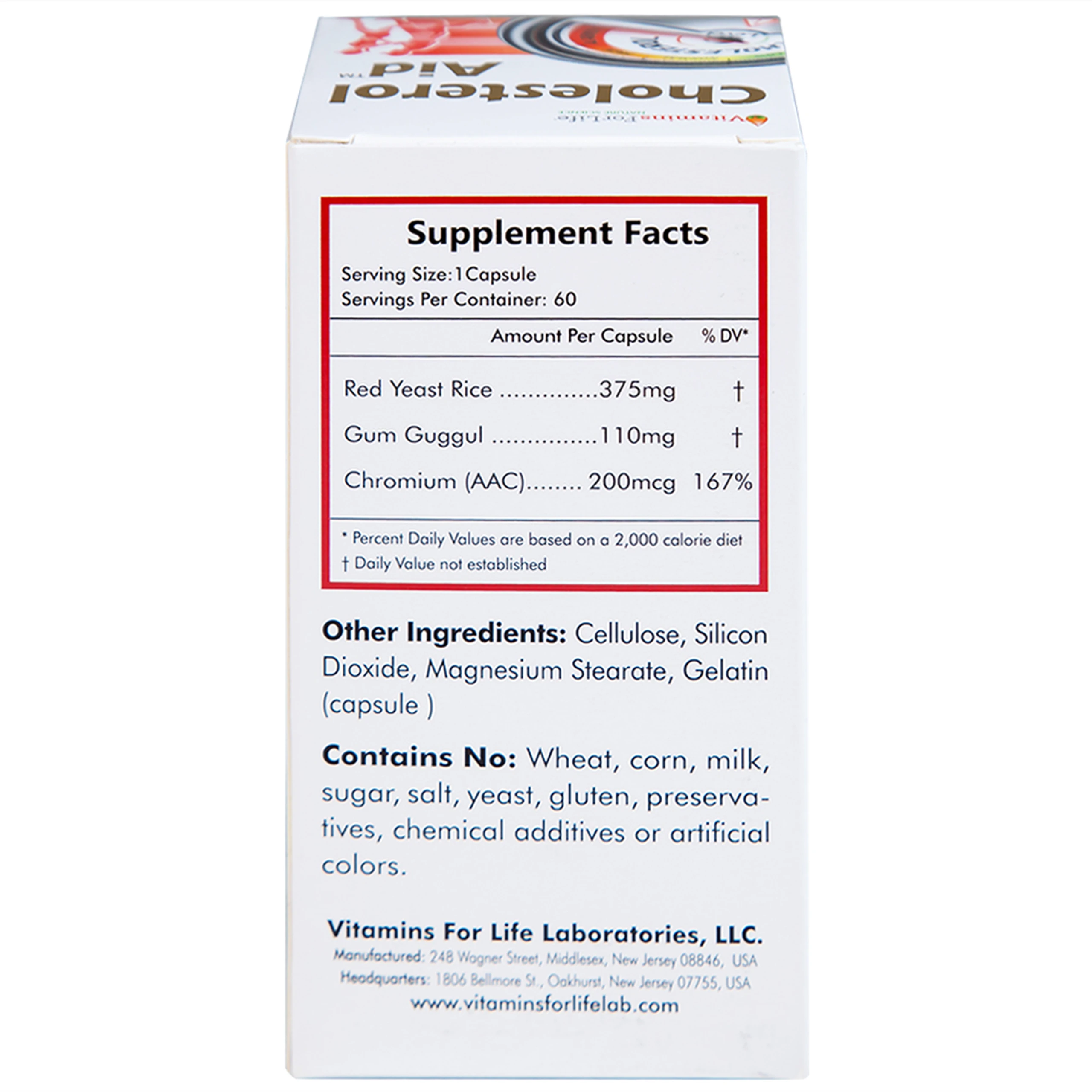 Viên uống hỗ trợ giảm cholesterol Cholesterol Aid Vitamins For Life (60 viên)